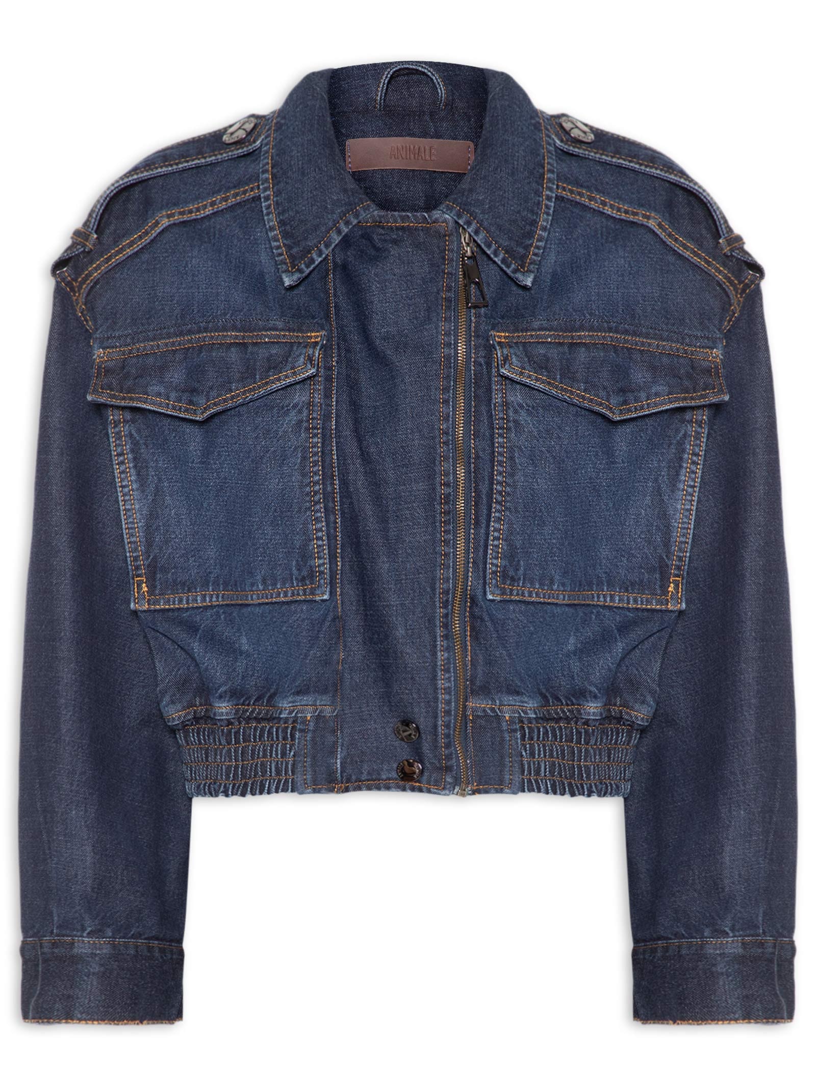 Jaqueta Jeans Feminina Perfecto Azul Animale