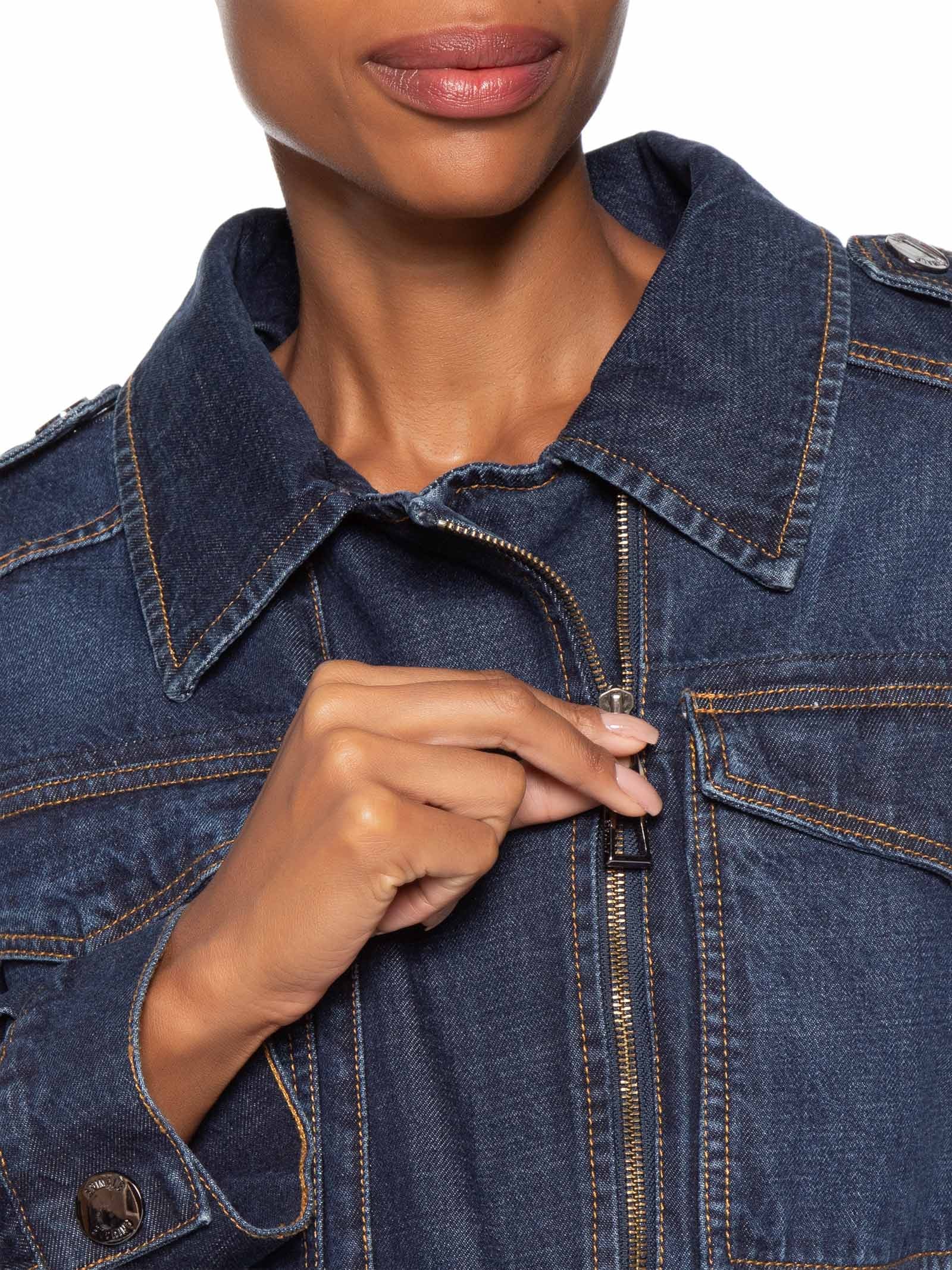 Jaqueta Jeans Feminina Perfecto Azul Animale