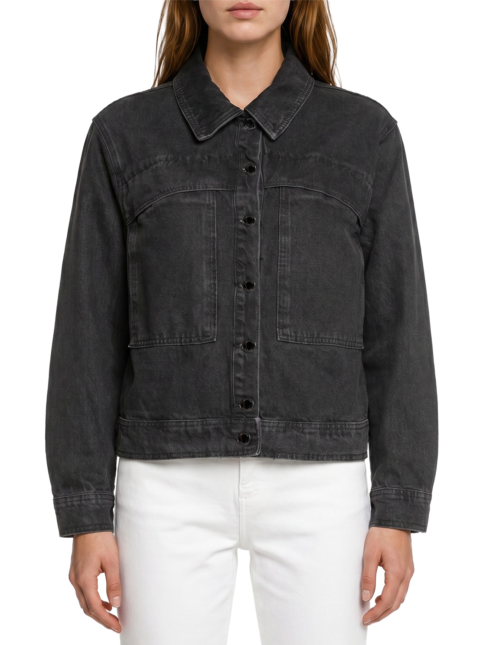 Jaqueta Jeans Feminina Preto Lez A Lez