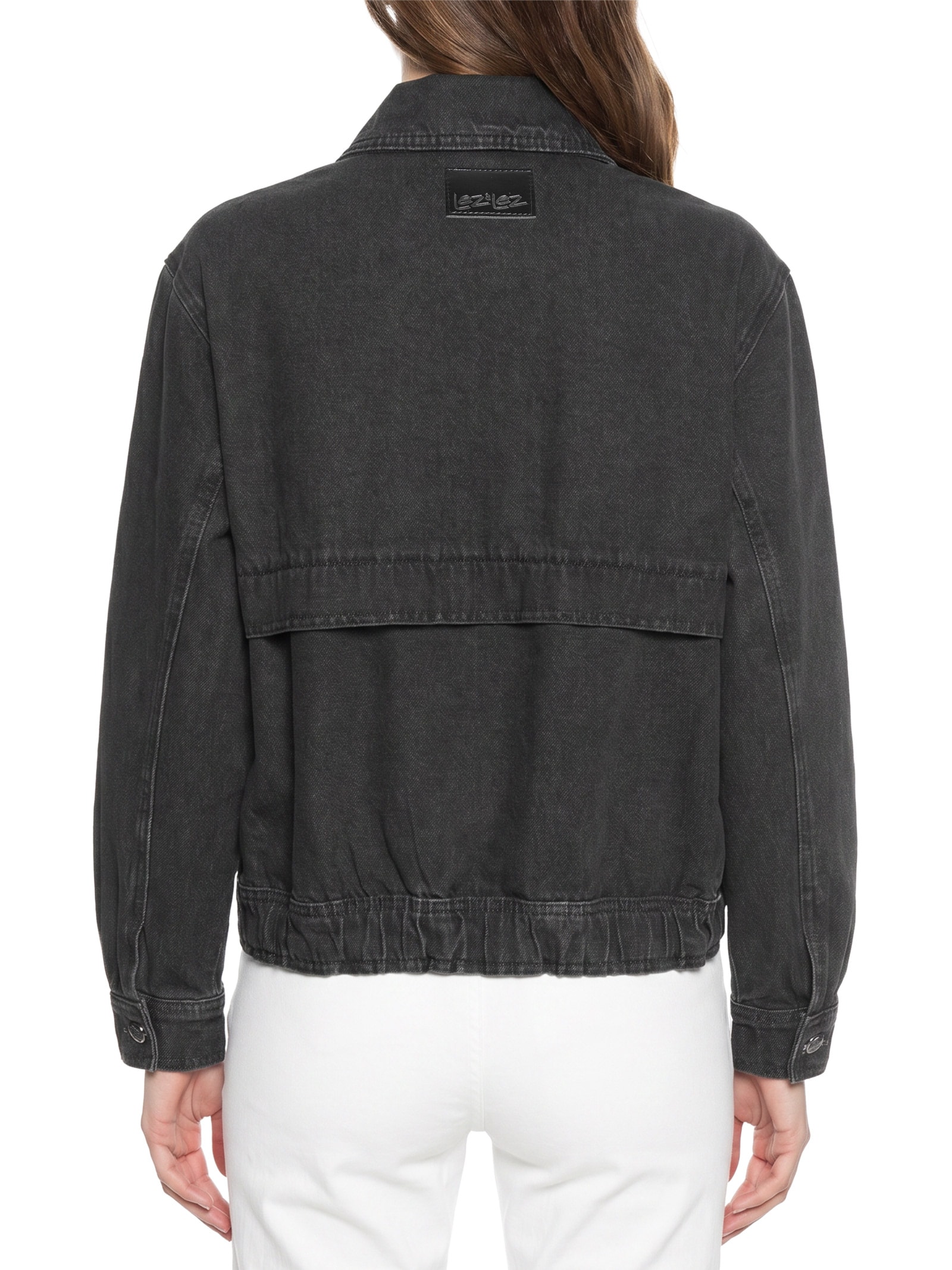 Jaqueta Jeans Feminina Preto Lez A Lez