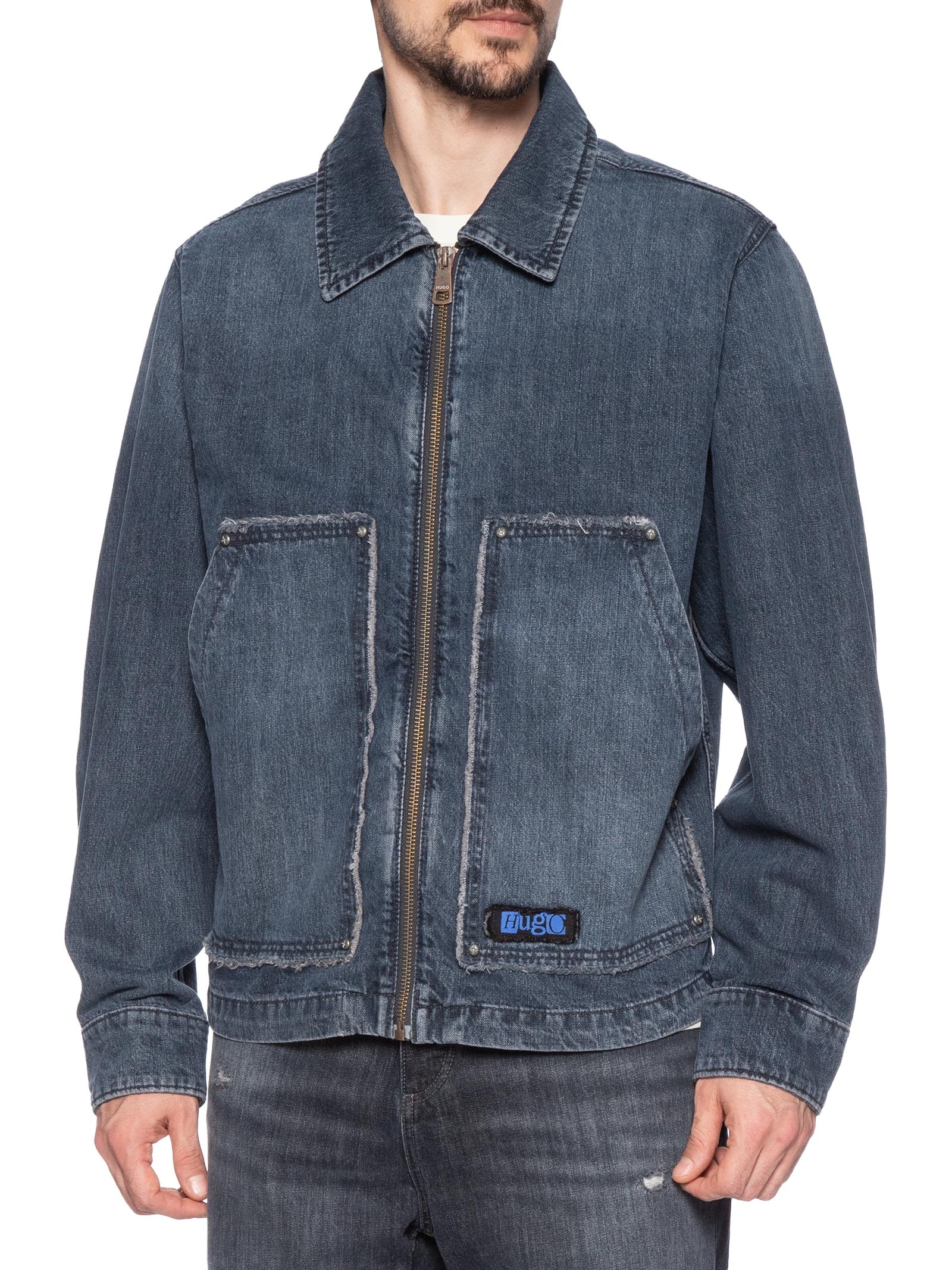 Jaqueta Jeans Masculina Chian Azul Hugo