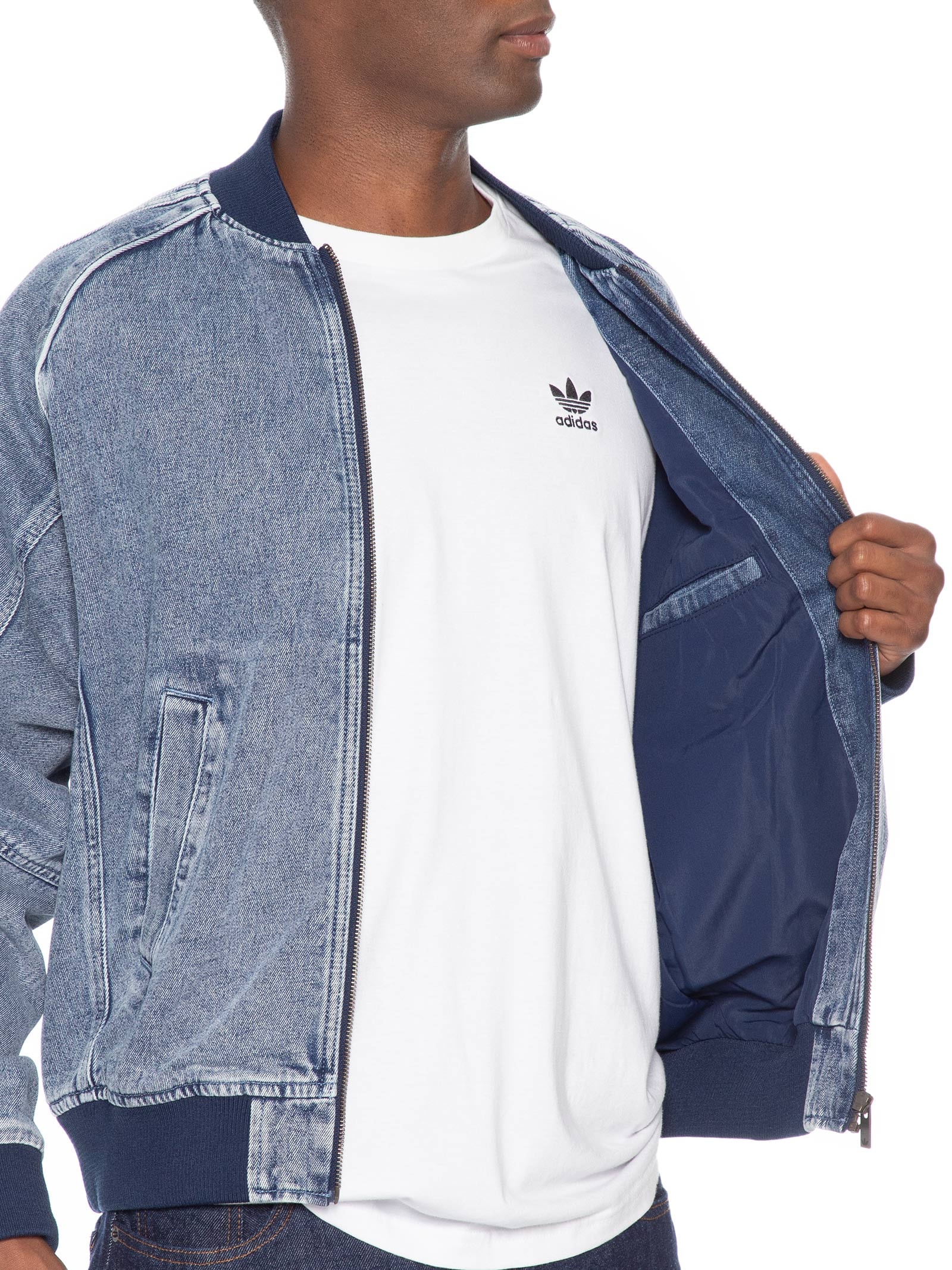 Jaqueta Jeans Masculina Classic Street Azul Adidas Originals