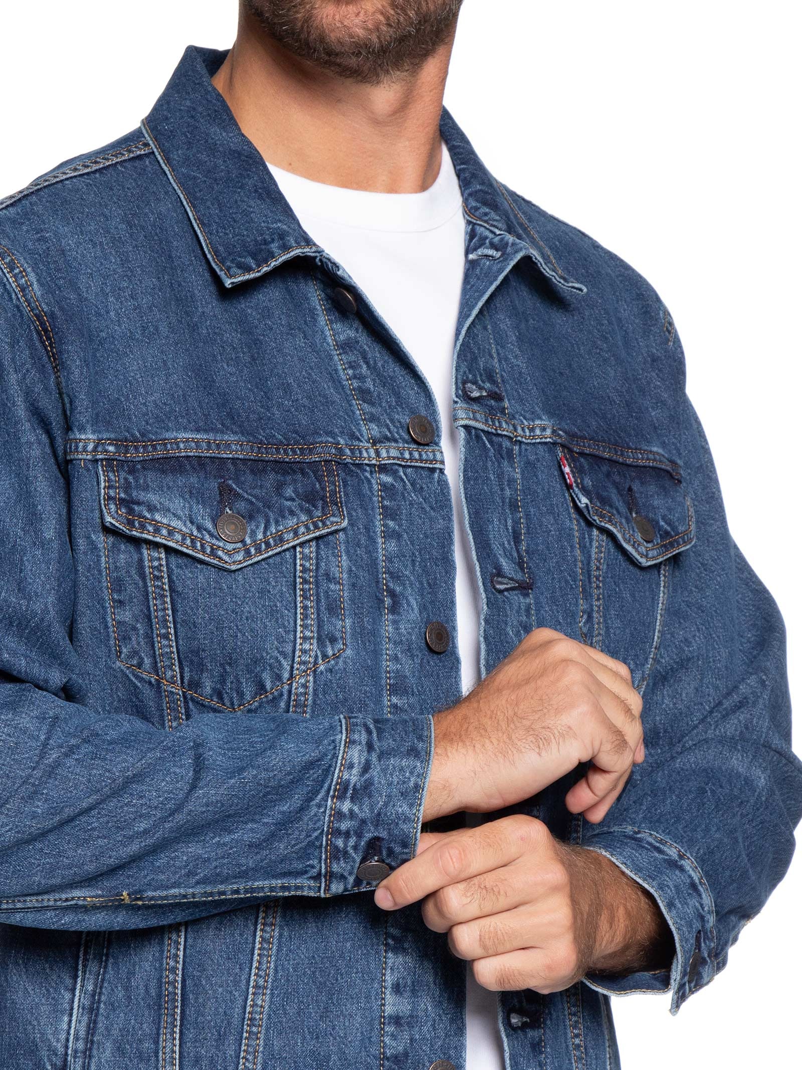 Jaqueta Jeans Masculina Relaxed Fit Trucker Azul Levi's