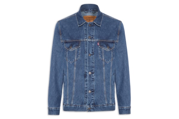 Jaqueta Jeans Masculina Relaxed Fit Trucker - Azul