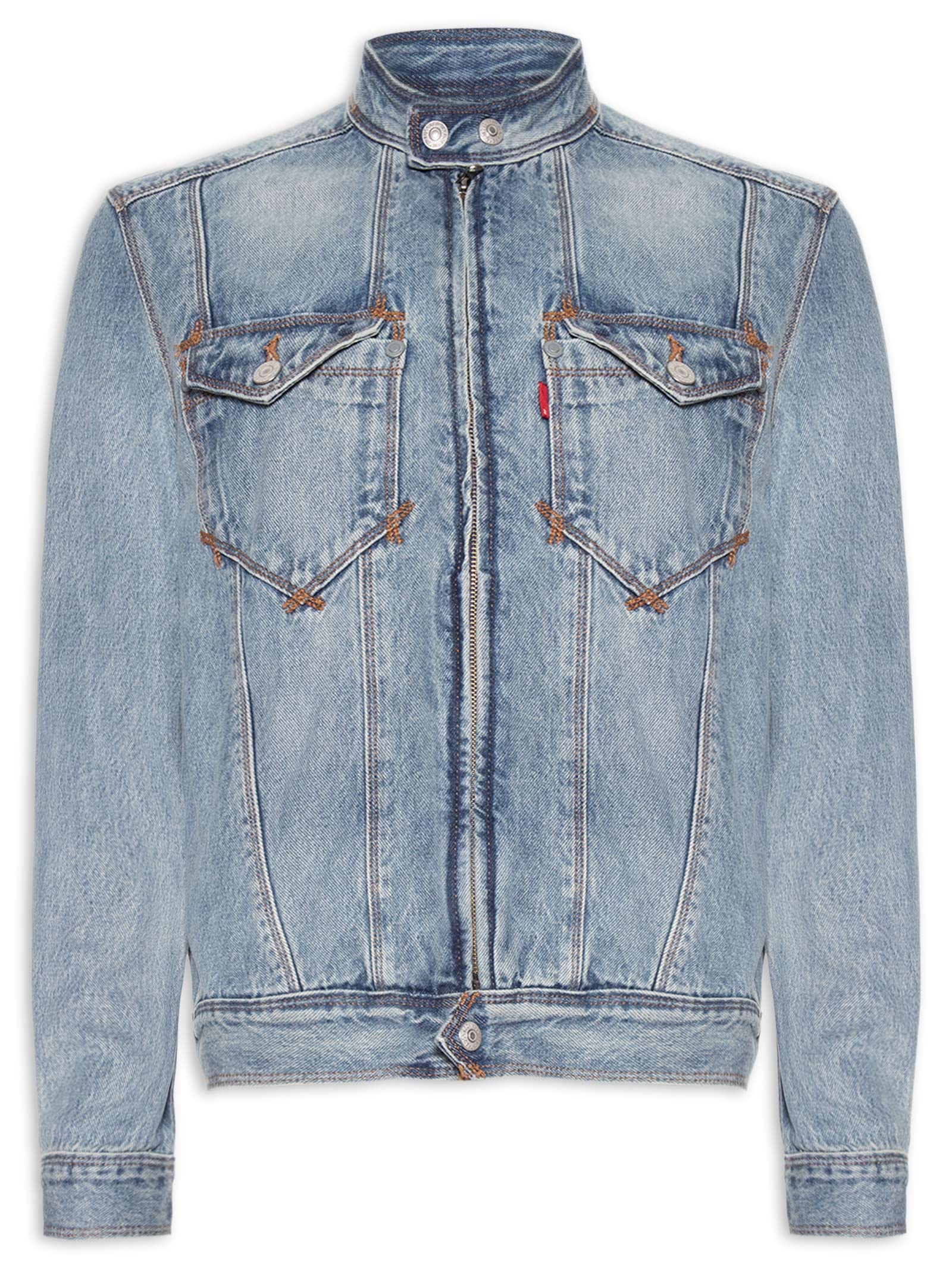 Jaqueta Jeans Masculina Relaxed Fit Twisted Moto – Azul Levi's