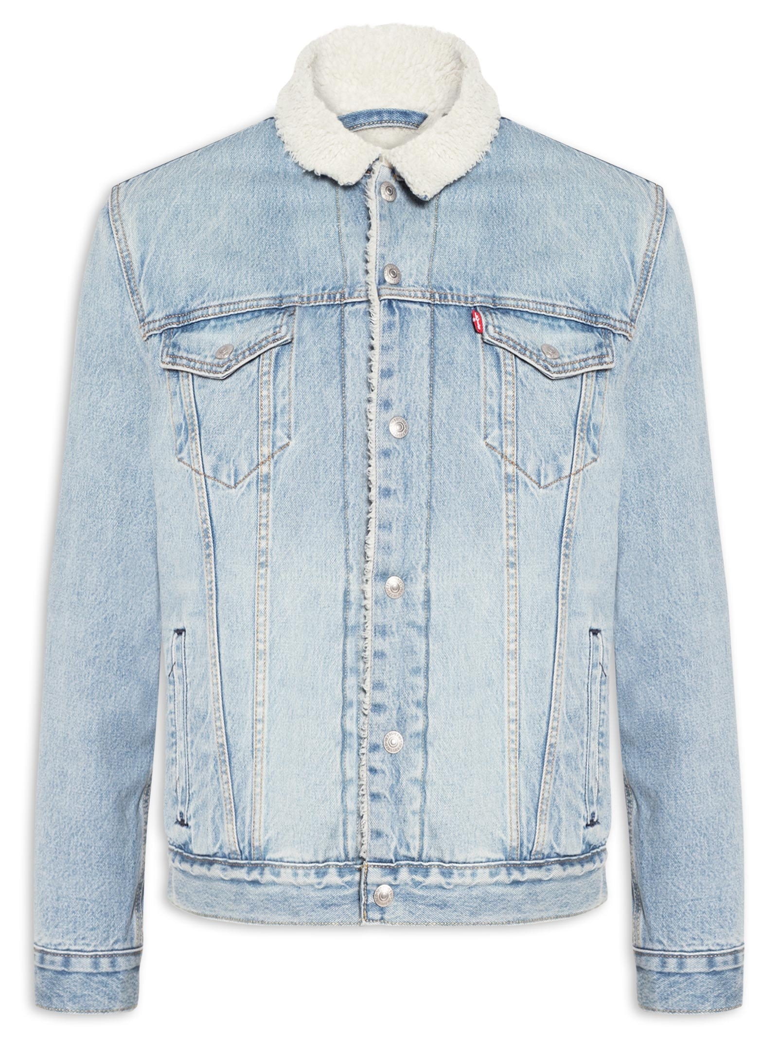 Jaqueta Jeans Masculina Type 3 Sherpa Trucker Azul Levi's