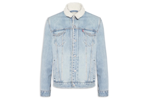 Jaqueta Jeans Masculina Type 3 Sherpa Trucker – Azul