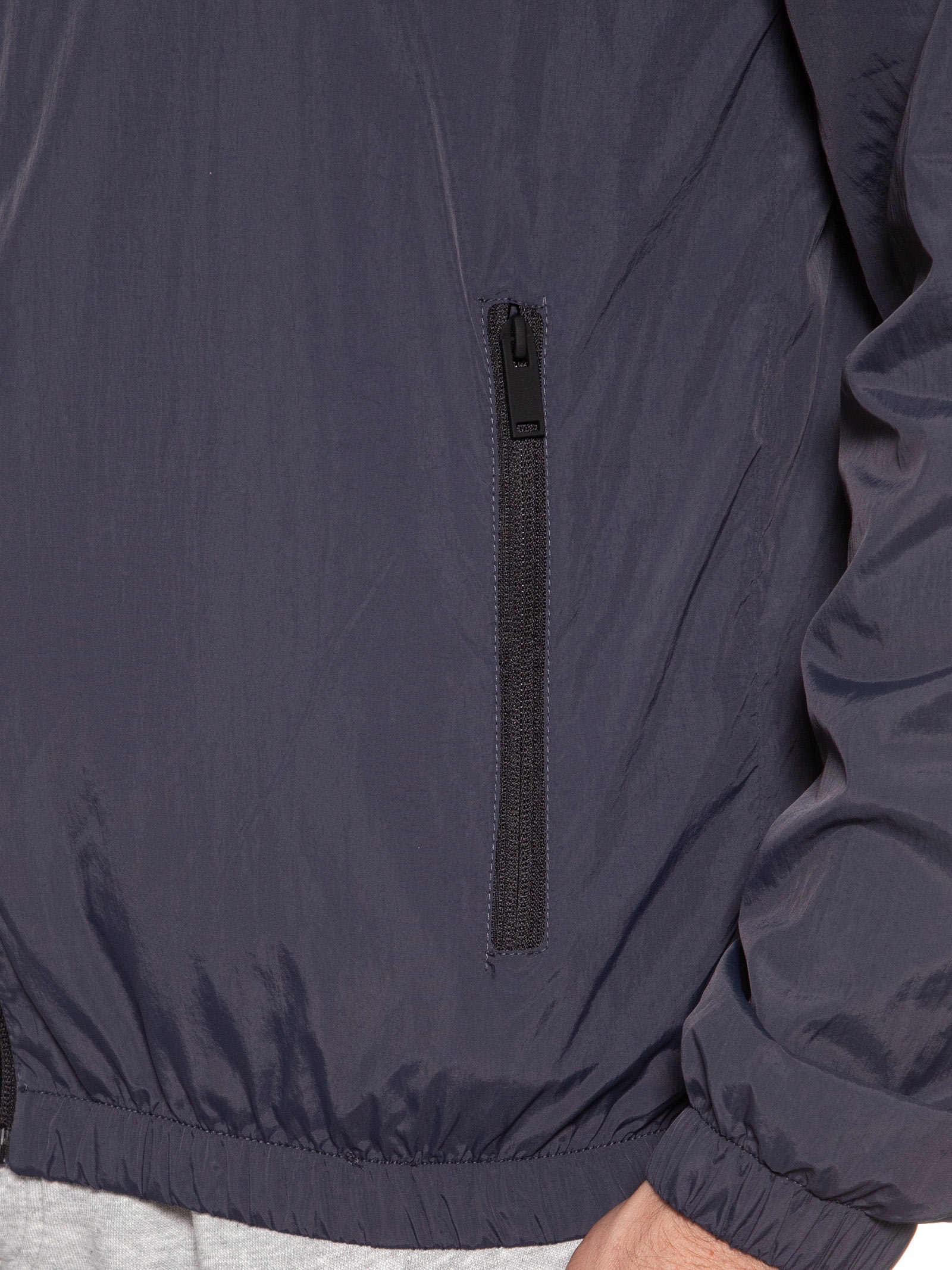 Jaqueta Masculia Corta Vento Com Capuz Azul  '2 Essential