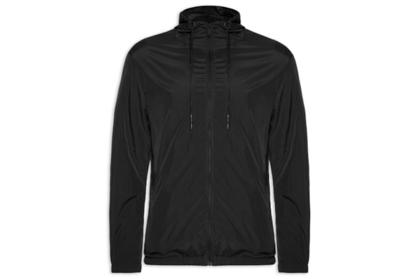 Jaqueta Masculia Corta Vento Com Capuz - Preto