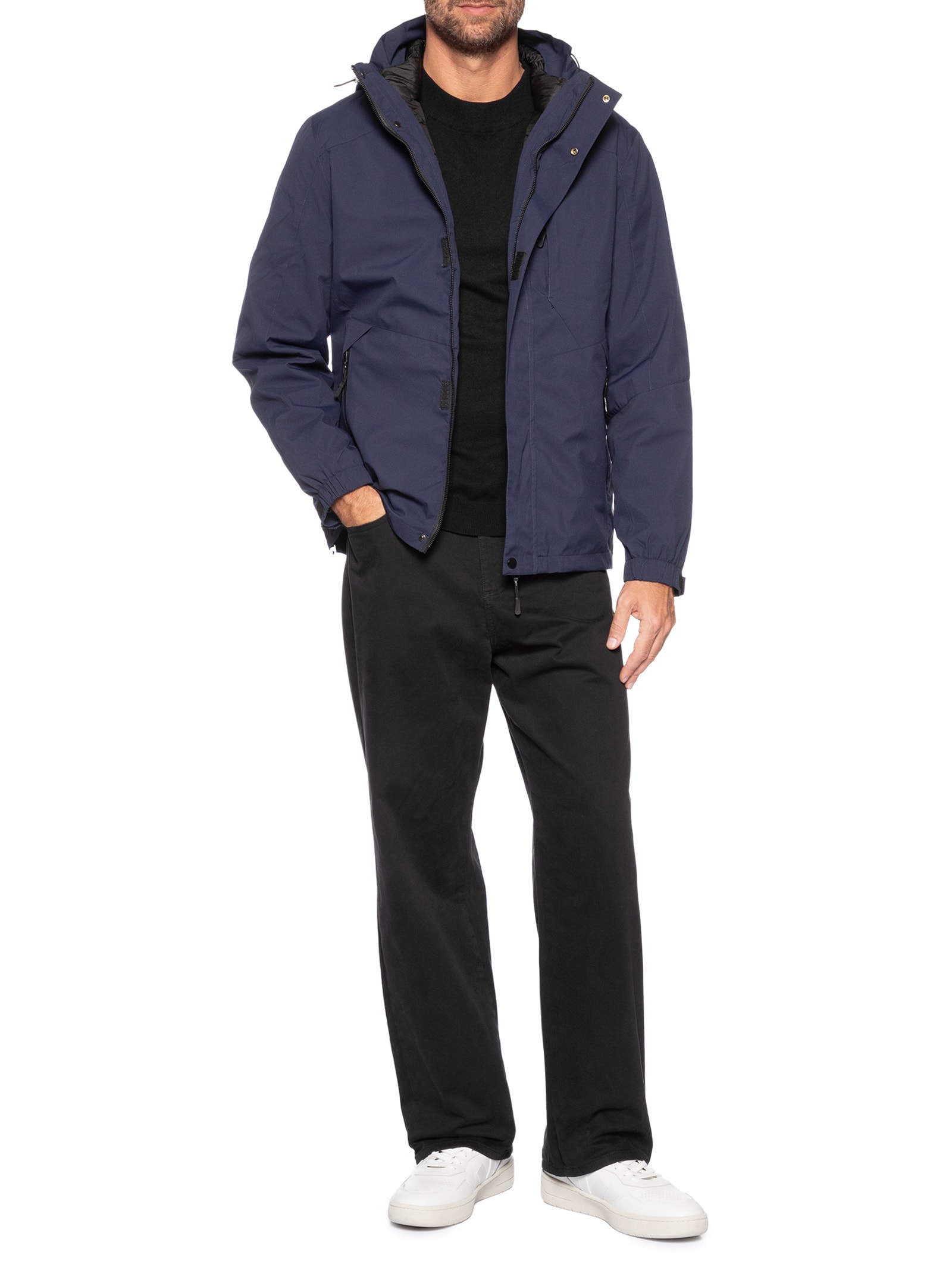 Jaqueta Masculina 3 Em 1 Impermeável Azul '2 Essential