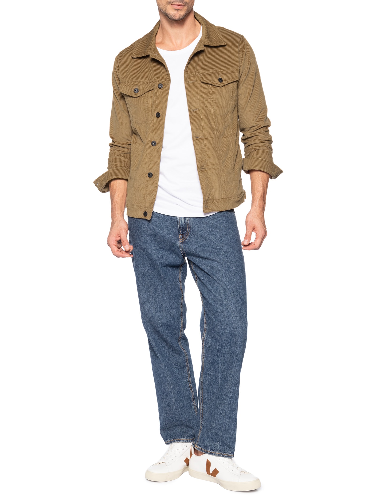 Jaqueta Masculina 5 Pockets Cotelê Marrom Sergio K