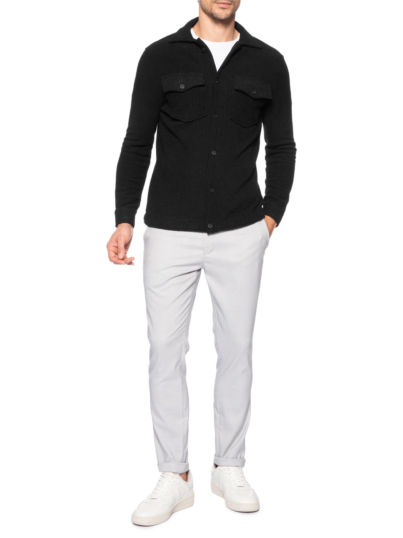 Jaqueta Masculina 5 Pockets Preto Sergio K