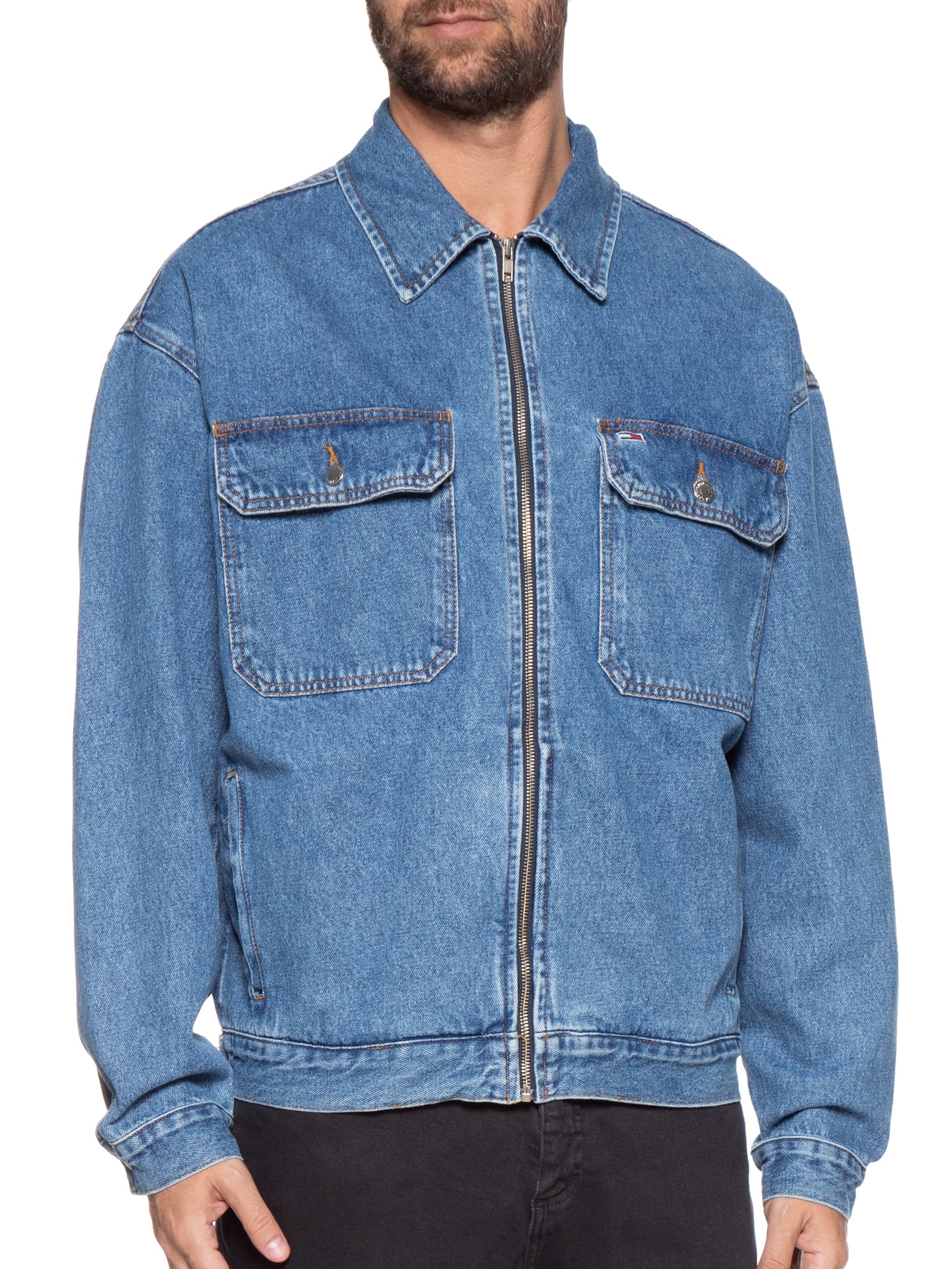 Tommy Jeans - Jaqueta Masculina Ab Aiden Ovsz Coach Jkt Bh - Azul