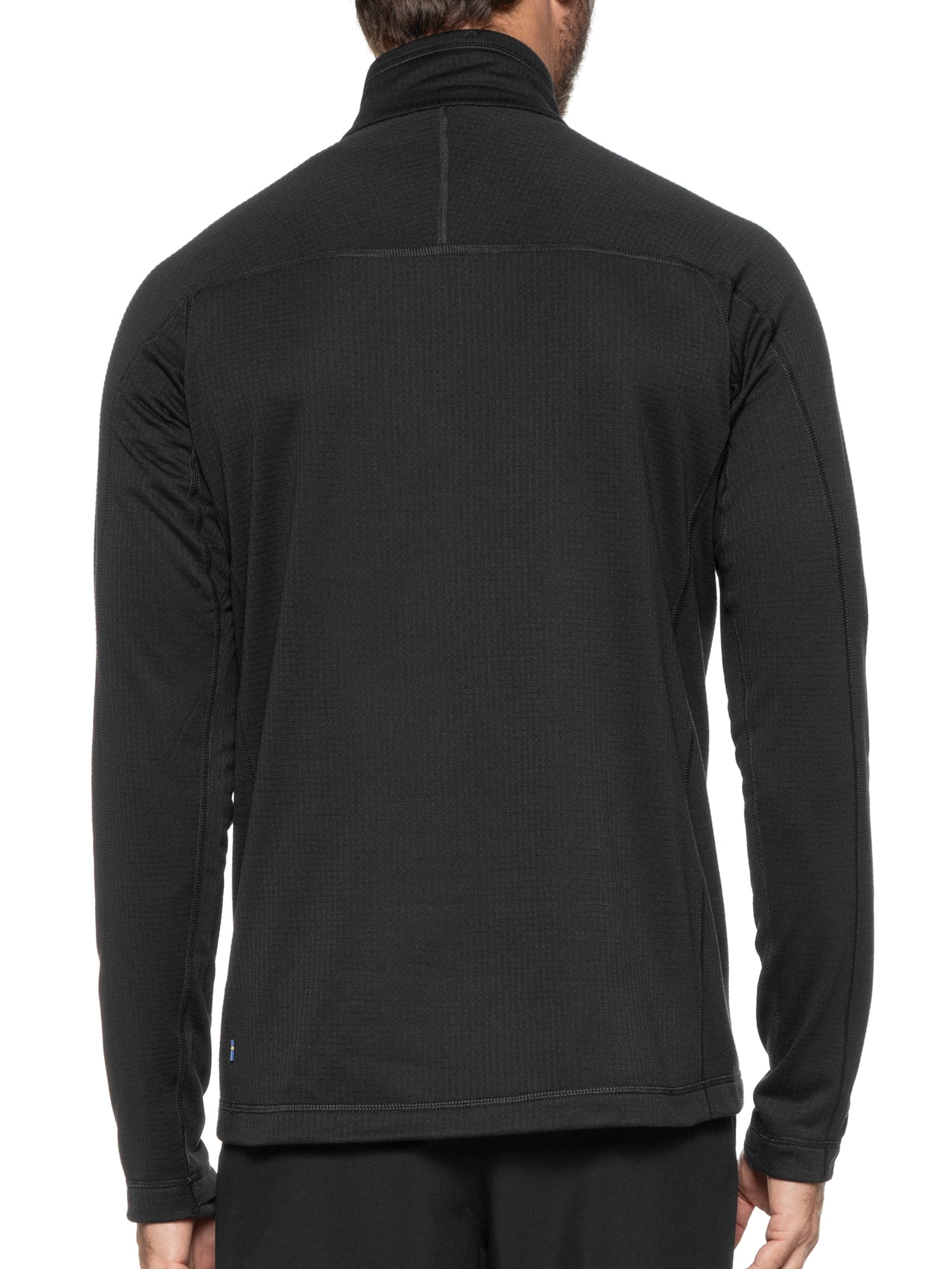 Jaqueta Masculina Abisko Lite Fleece 1/2 Zip Preto Fjällräven