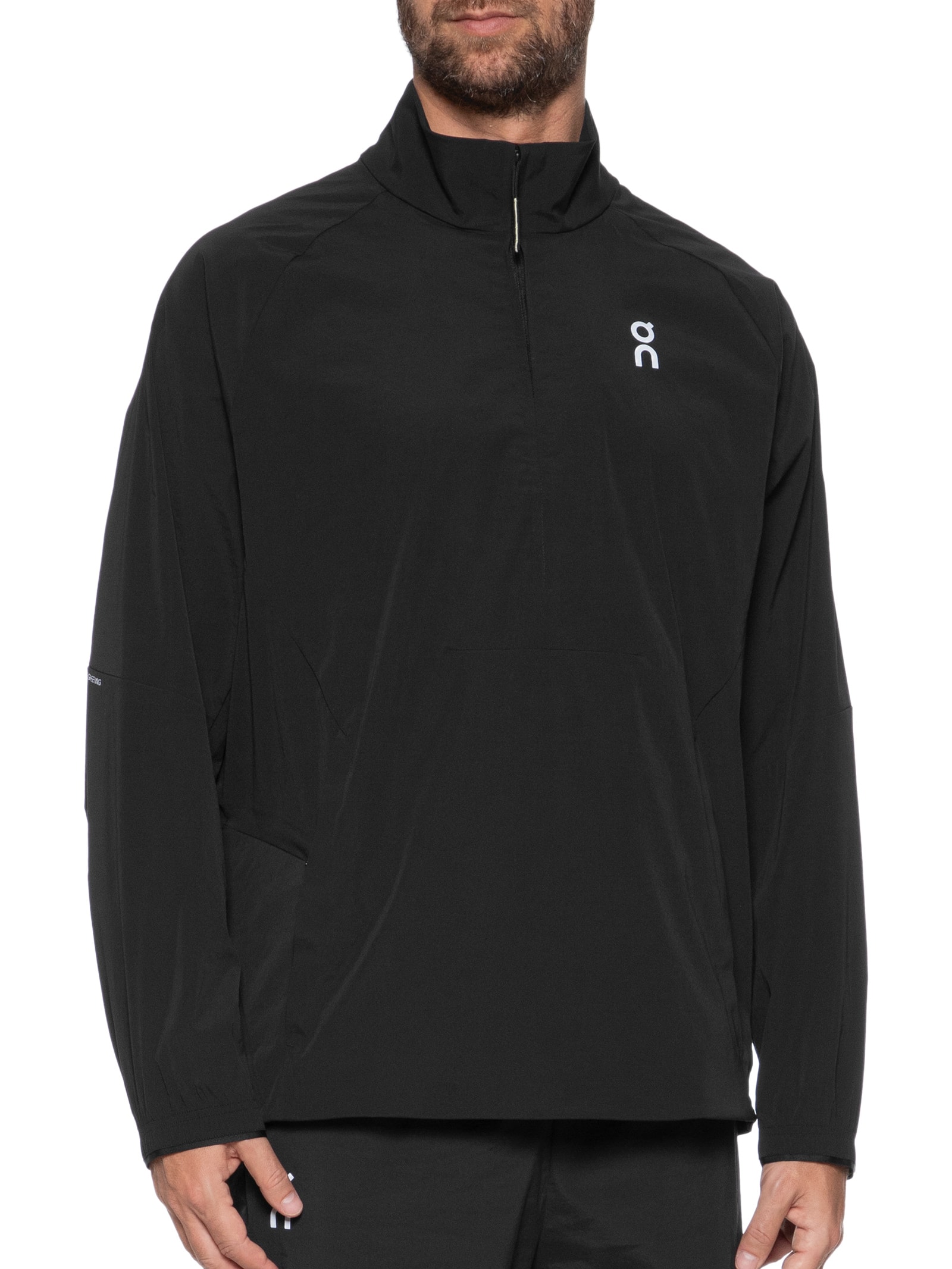 On Running - Jaqueta Masculina All-Day 1/2 Zip Jacket - Preto
