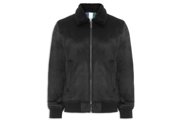 Jaqueta Masculina Aviador Sherpa – Preto
