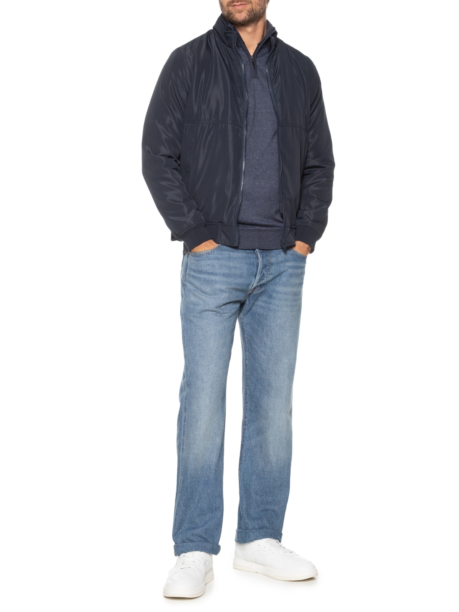 Jaqueta Masculina Bomber Azul  '2 Essential