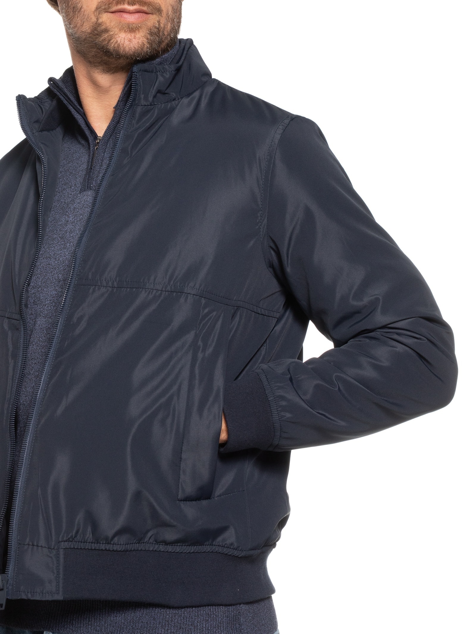 Jaqueta Masculina Bomber Azul  '2 Essential