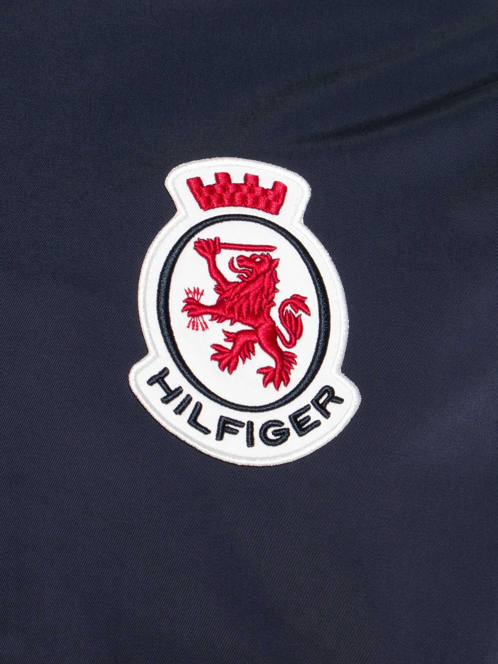 Jaqueta Masculina Bomber Com Brasão Bordado Azul Tommy Hilfiger