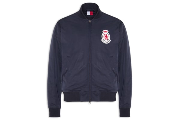 Jaqueta Masculina Bomber Com Brasão Bordado - Azul