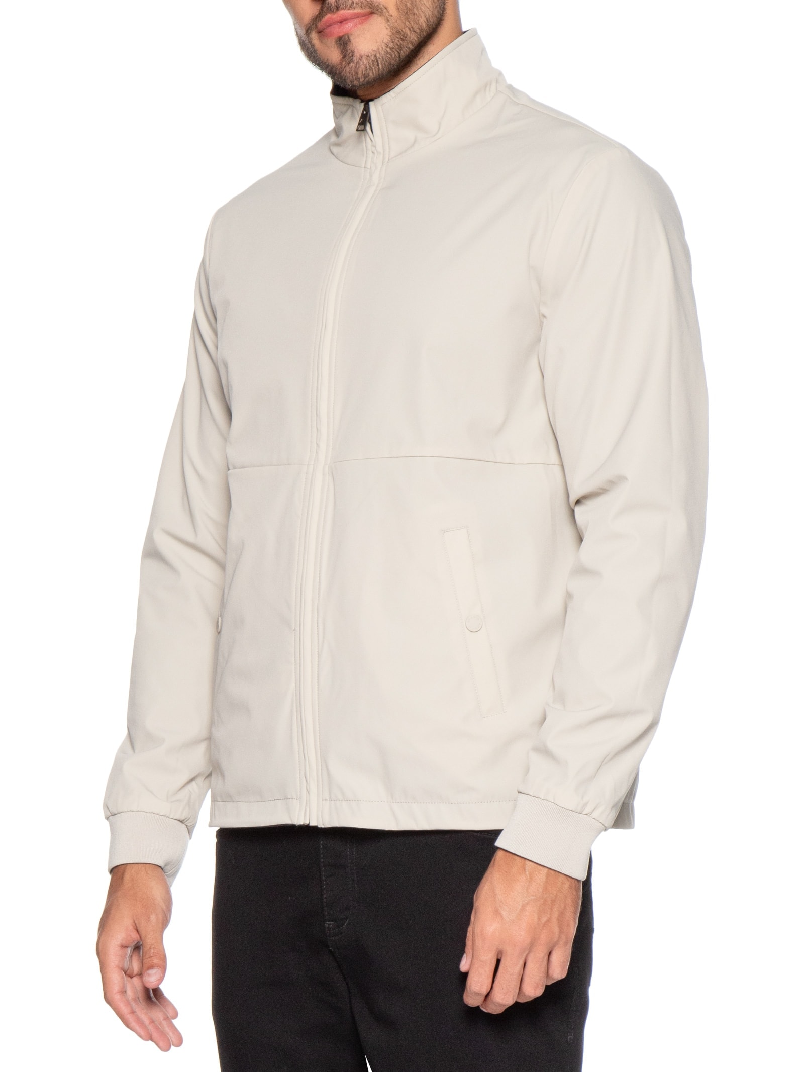Jaqueta Masculina Bomber Corta Vento Dupla Face Liquid Repeler Preto Aramis