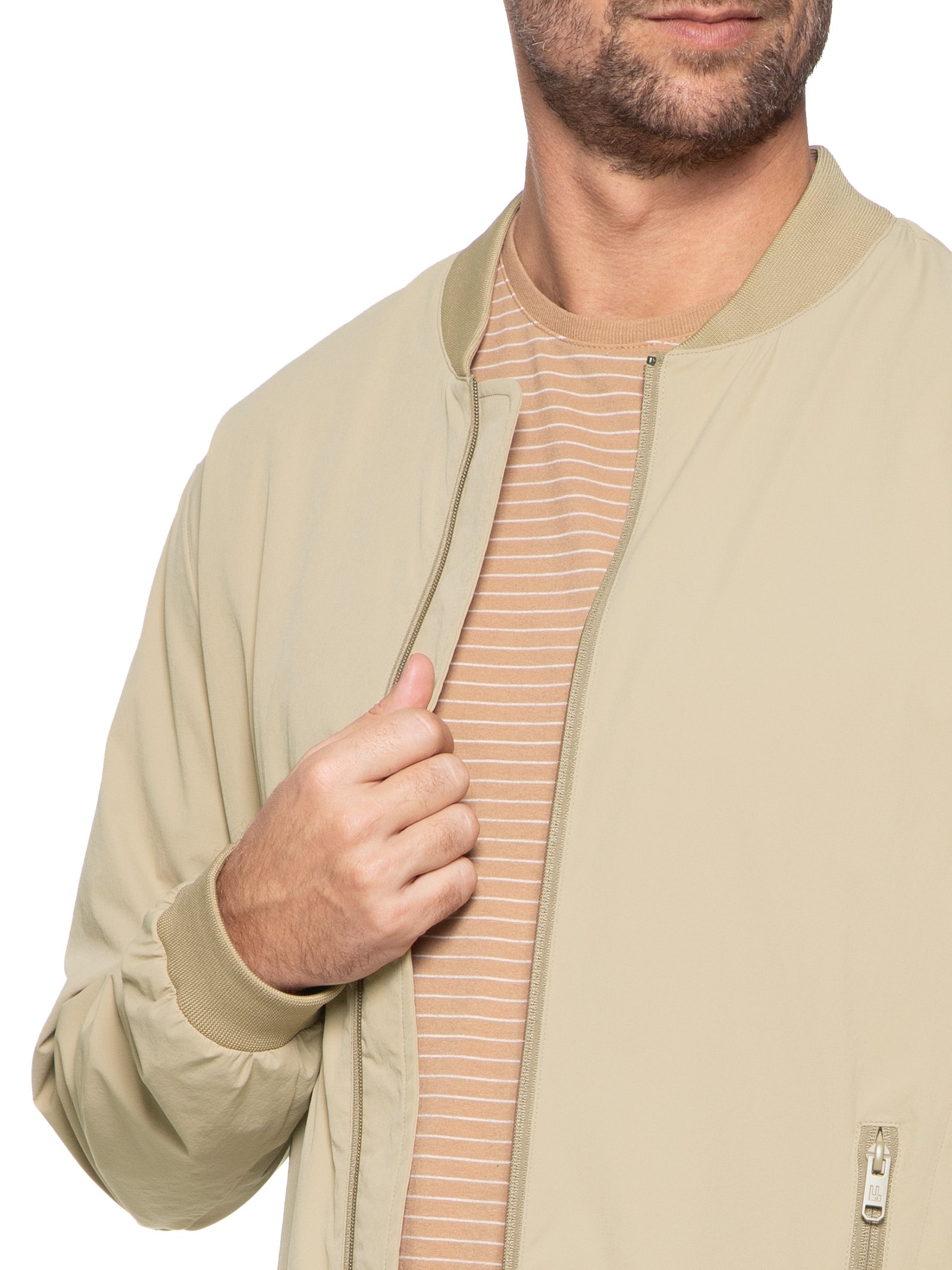 Jaqueta Masculina Bomber Easy Tech Bege Foxton