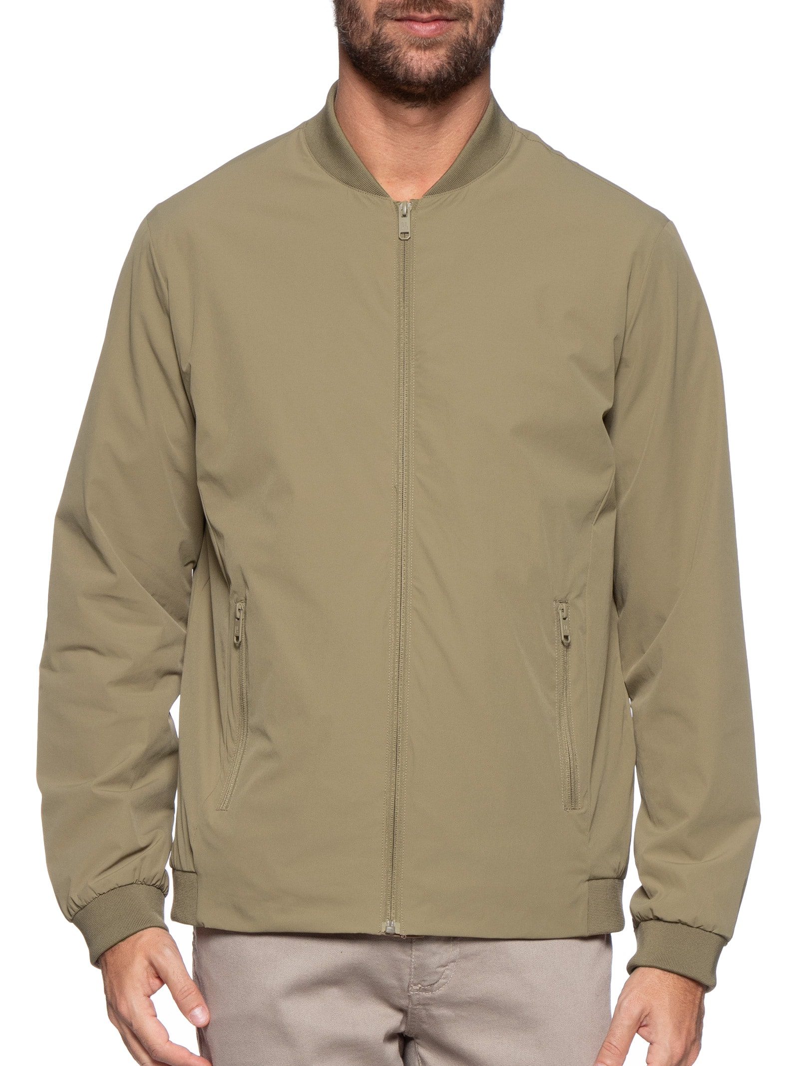 Foxton Jaqueta Masculina Bomber Easy Tech Marrom