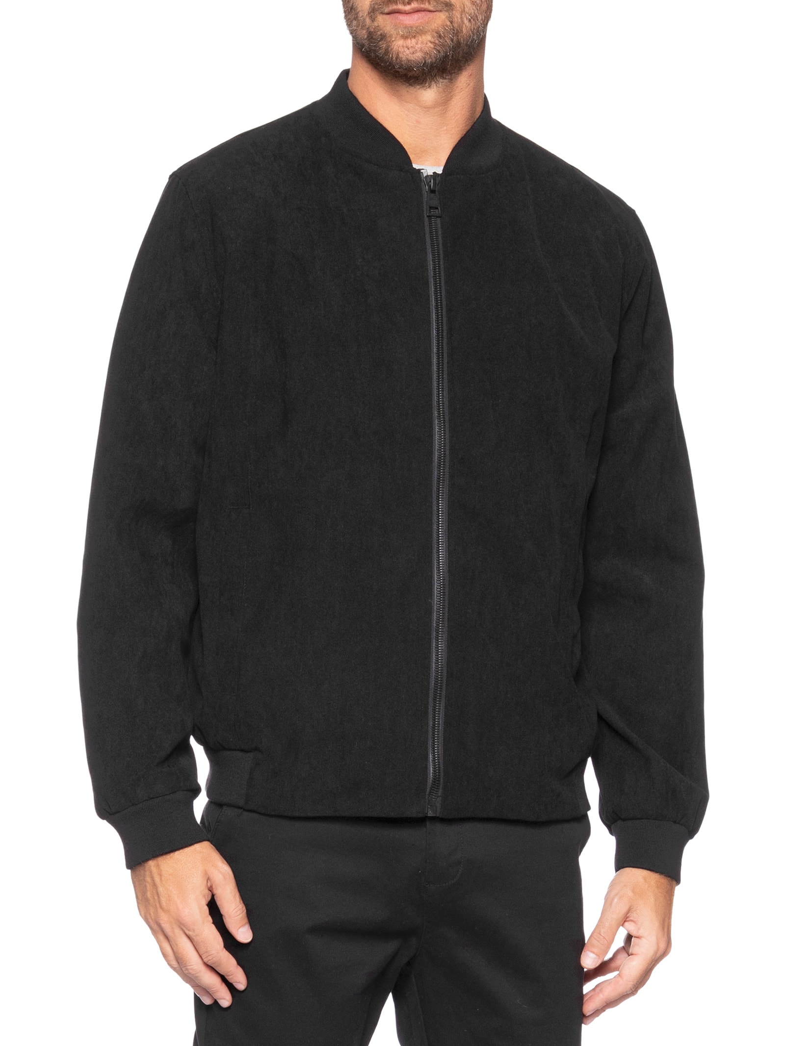 Jaqueta Masculina Bomber Em Cotelê Preto '2 Essential