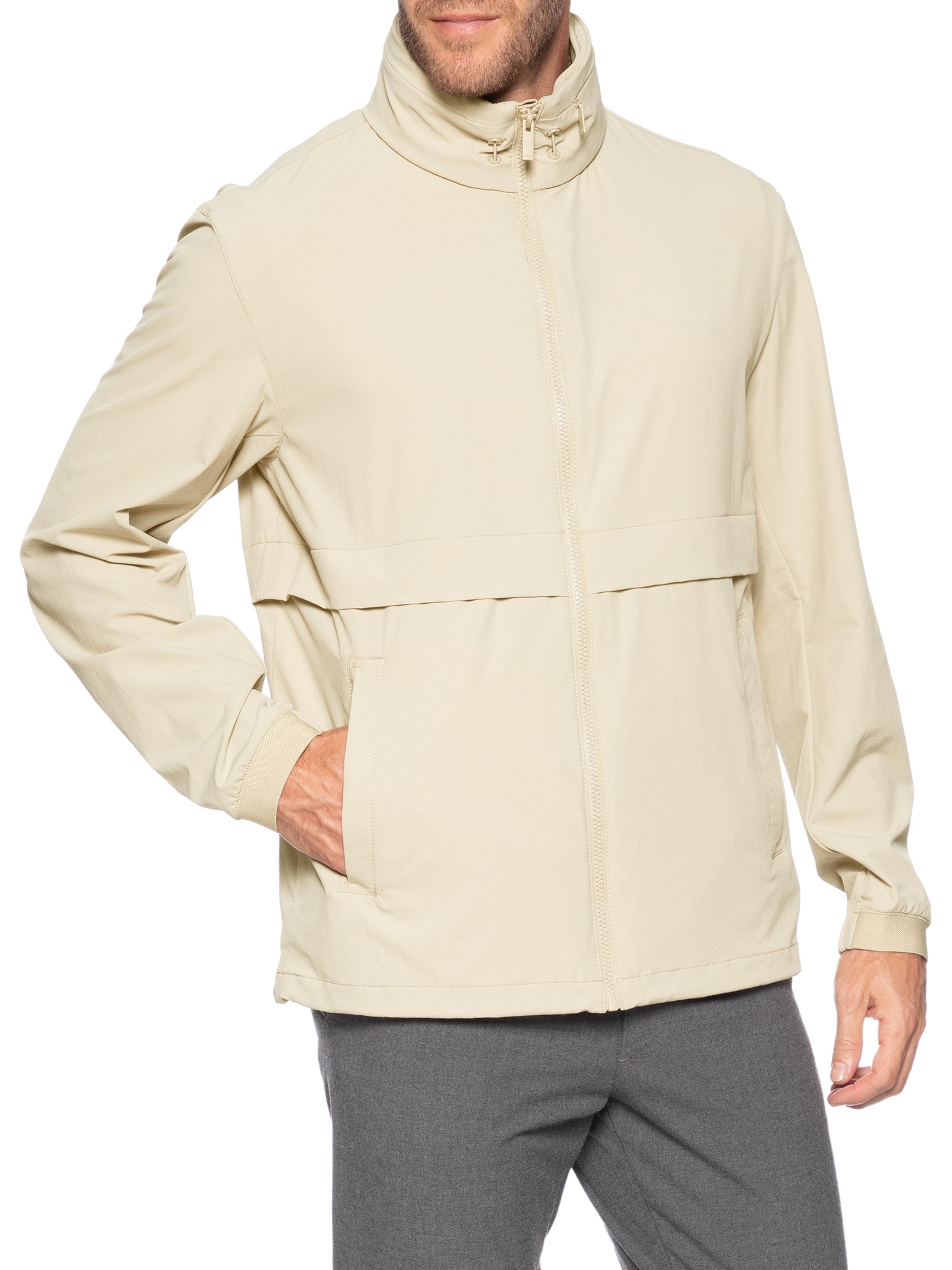 Jaqueta Masculina Bomber H Coiner Bege Boss