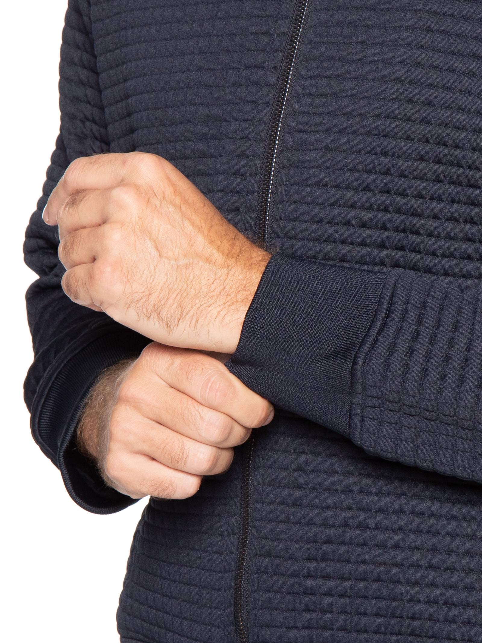 Jaqueta Masculina Bomber Jacquard Waffle Azul Armani Exchange