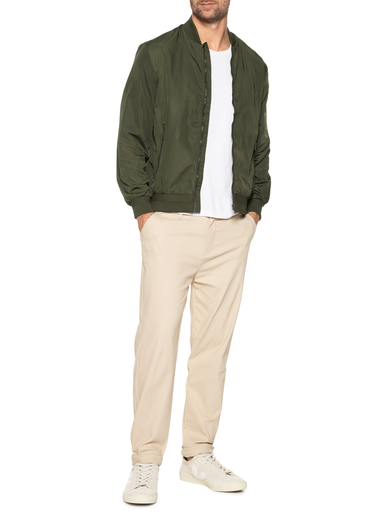 Jaqueta Masculina Bomber  Liquid Repeller Verde Aramis
