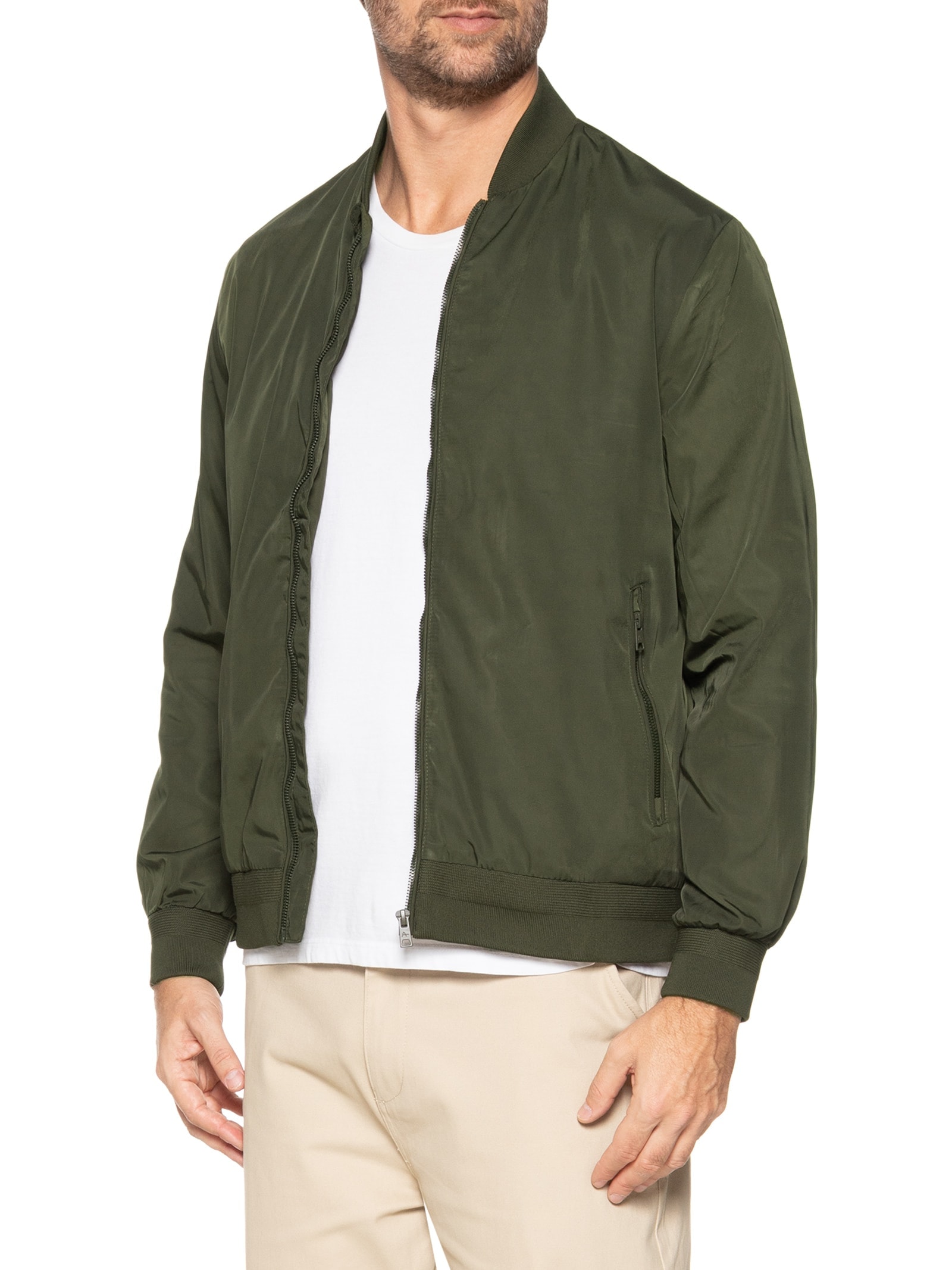 Jaqueta Masculina Bomber  Liquid Repeller Verde Aramis