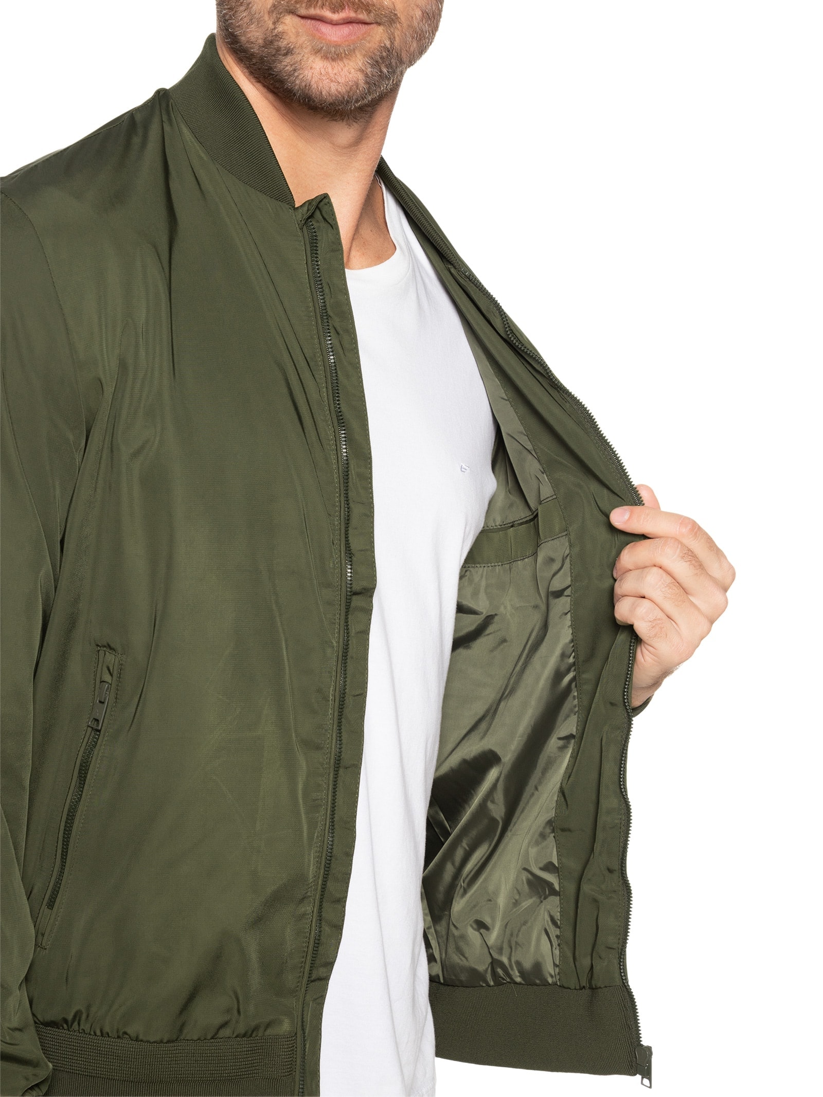 Jaqueta Masculina Bomber  Liquid Repeller Verde Aramis