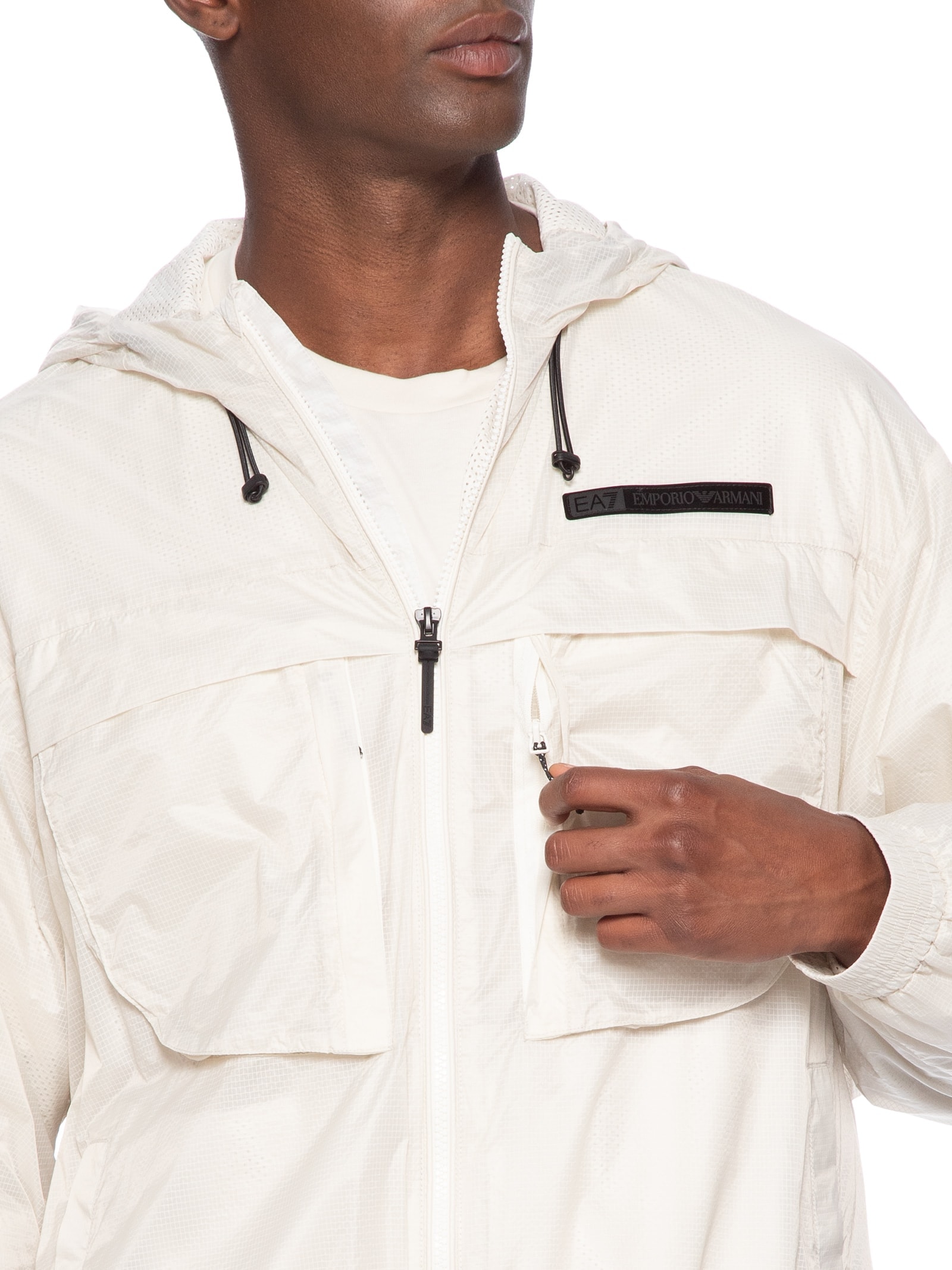 EMPORIO ARMANI archive design jacket 比翼 Jaqueta Bomber Core Id com Logo Preto | EA7