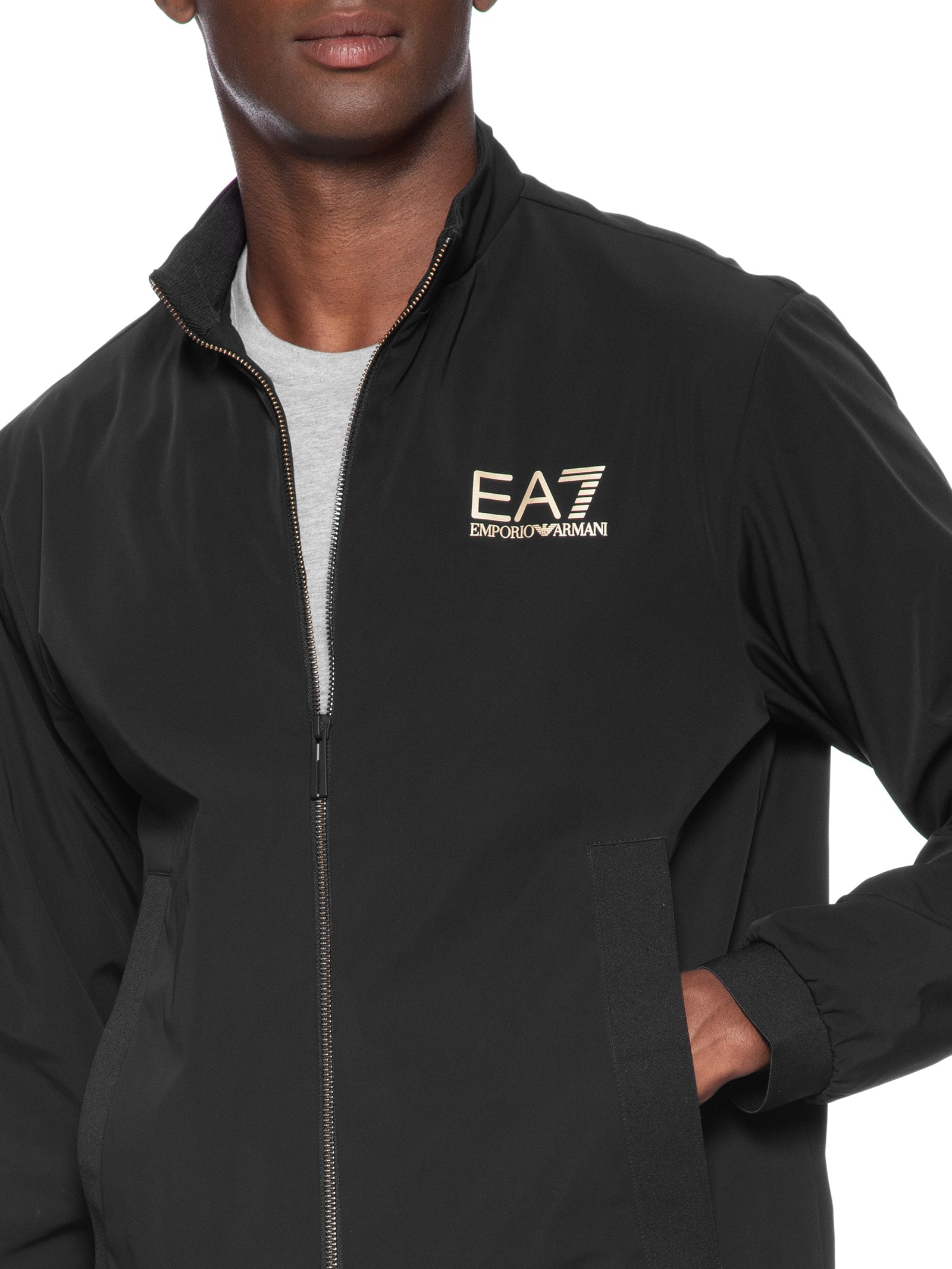 EA7 Emporio Armani - Jaqueta Masculina Bomber - Preto