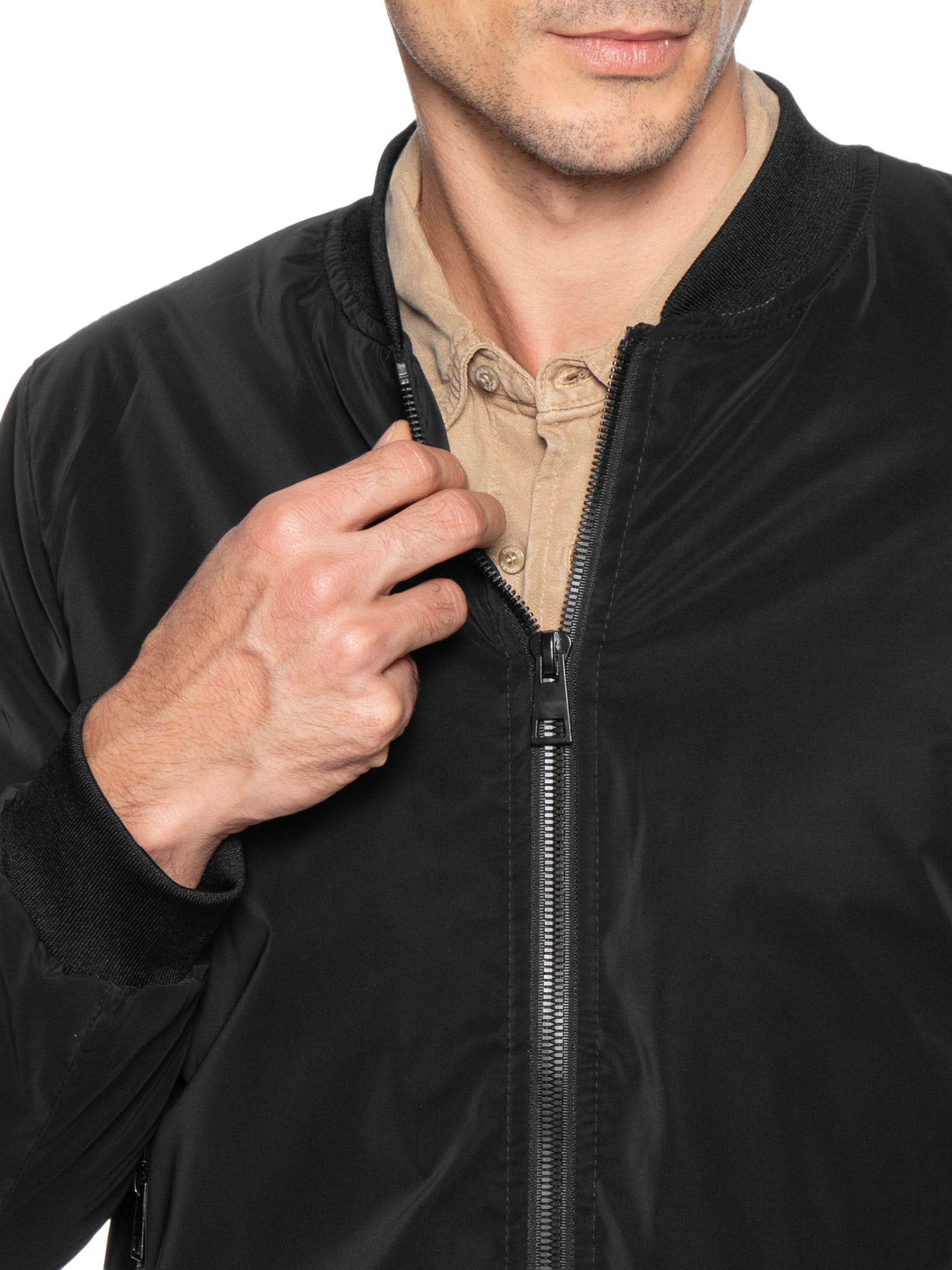 Jaqueta Masculina Bomber Preto Pineapple