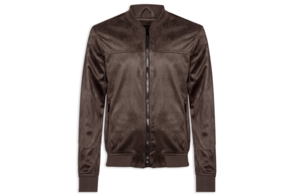 Jaqueta Masculina Bomber Suede - Marrom