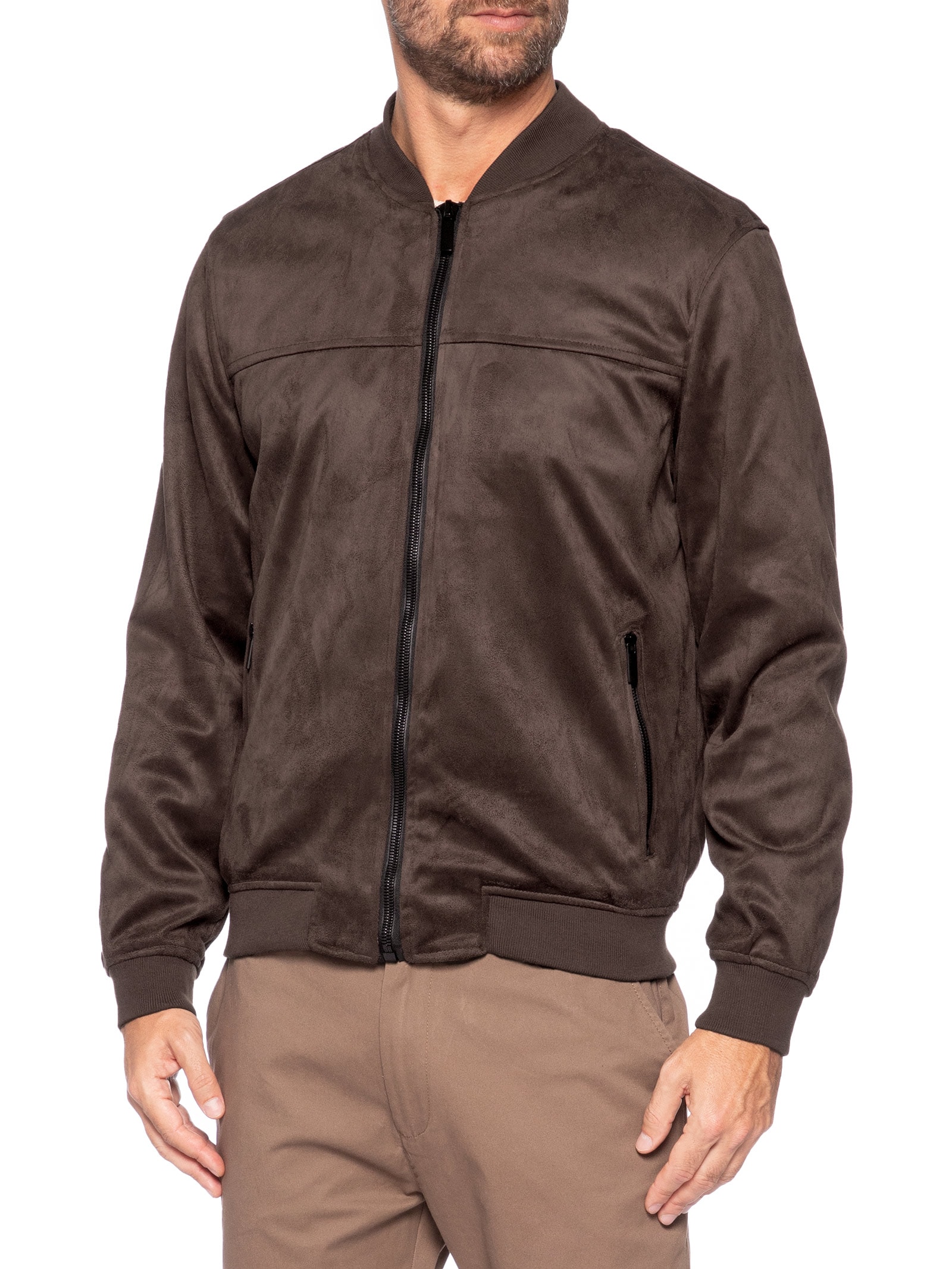 Jaqueta Masculina Bomber Suede Marrom '2 Essential