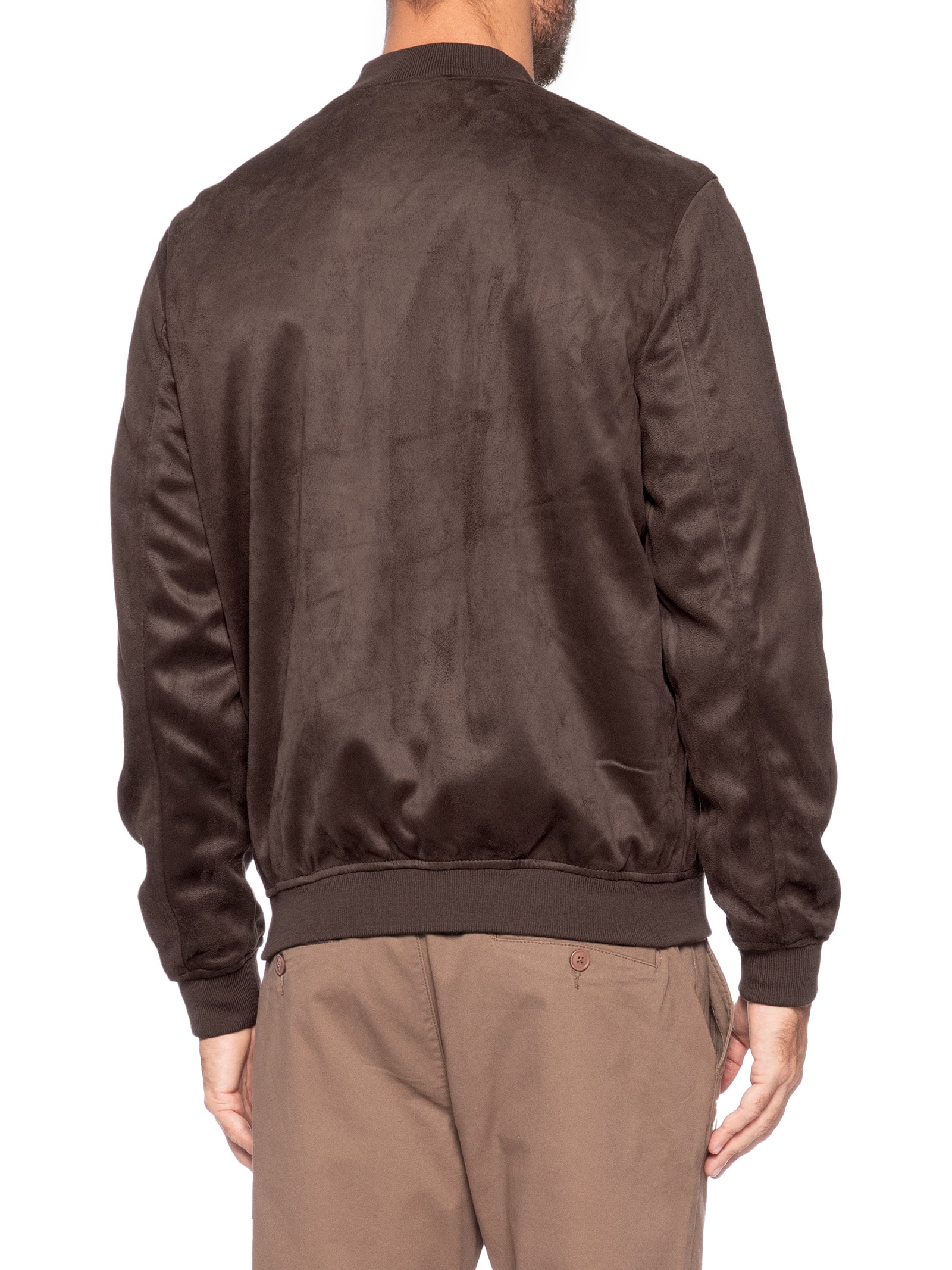 Jaqueta Masculina Bomber Suede Marrom '2 Essential