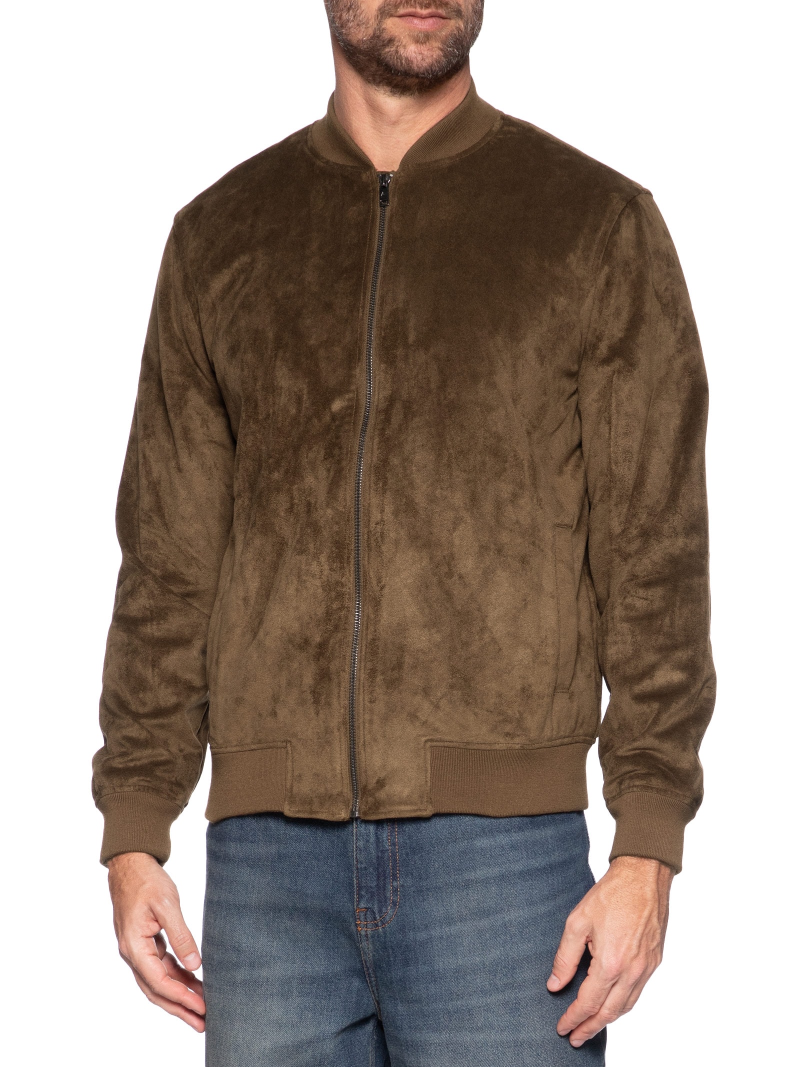 Jaqueta Masculina Bomber Suede Marrom Aramis