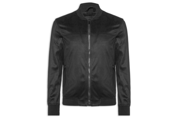 Jaqueta Masculina Bomber Suede - Preto