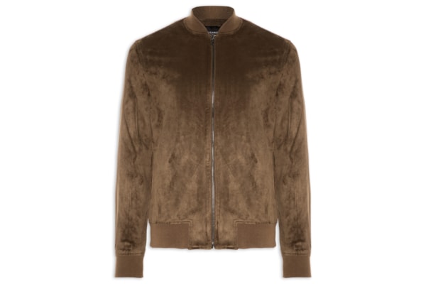 Jaqueta Masculina Bomber Suede – Marrom