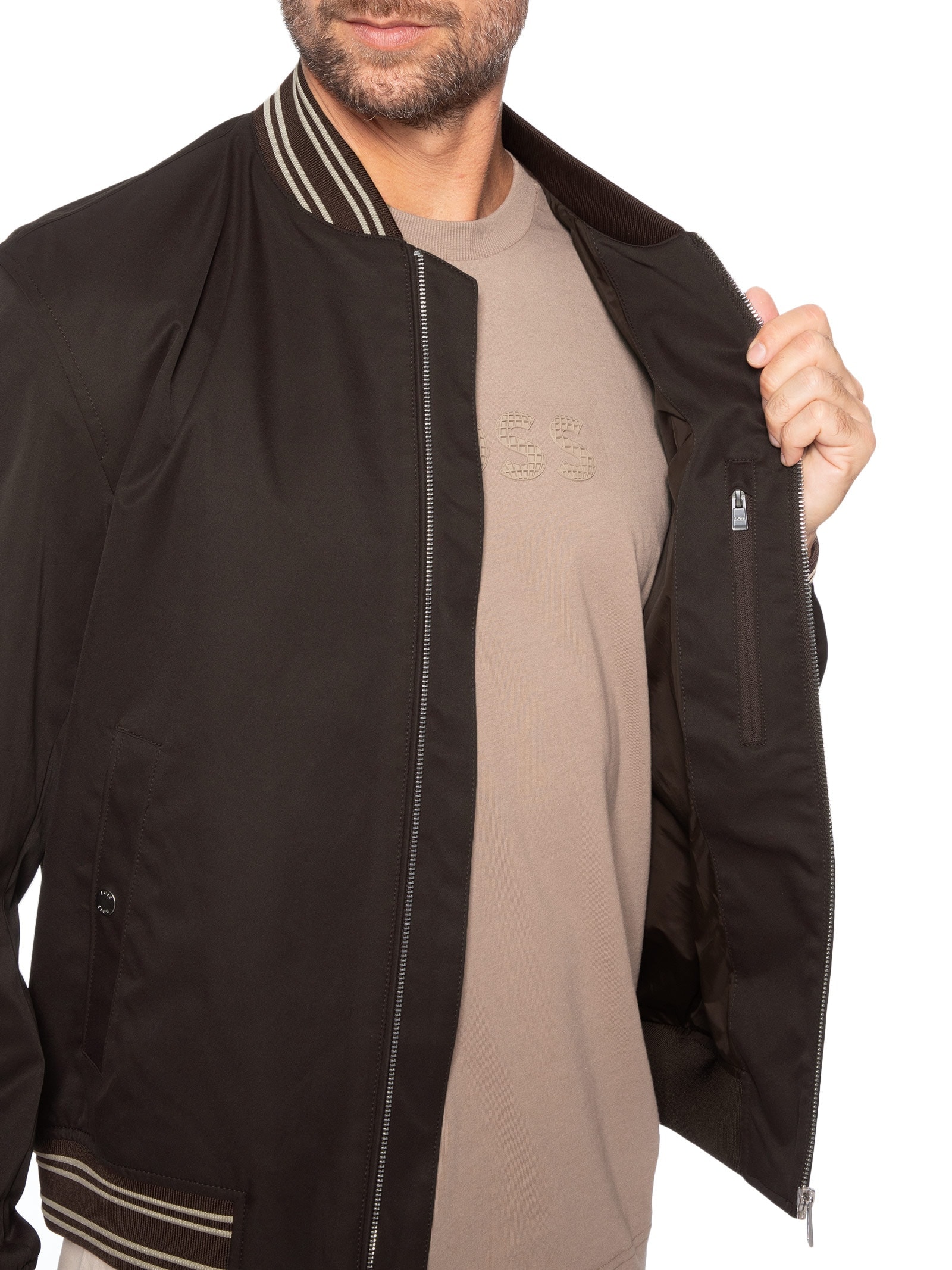 Jaqueta Masculina Bomberh Comber Marrom Boss