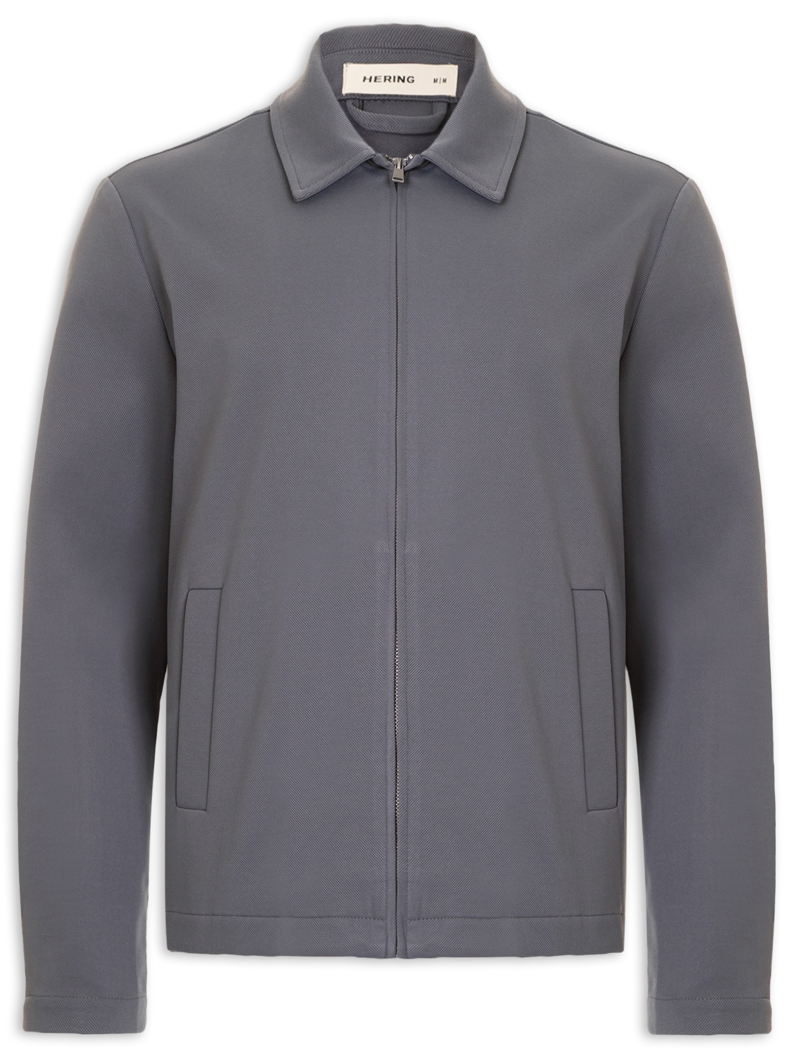 Hering - Jaqueta Masculina Box Fit Com Zíper E Bolsos - Cinza
