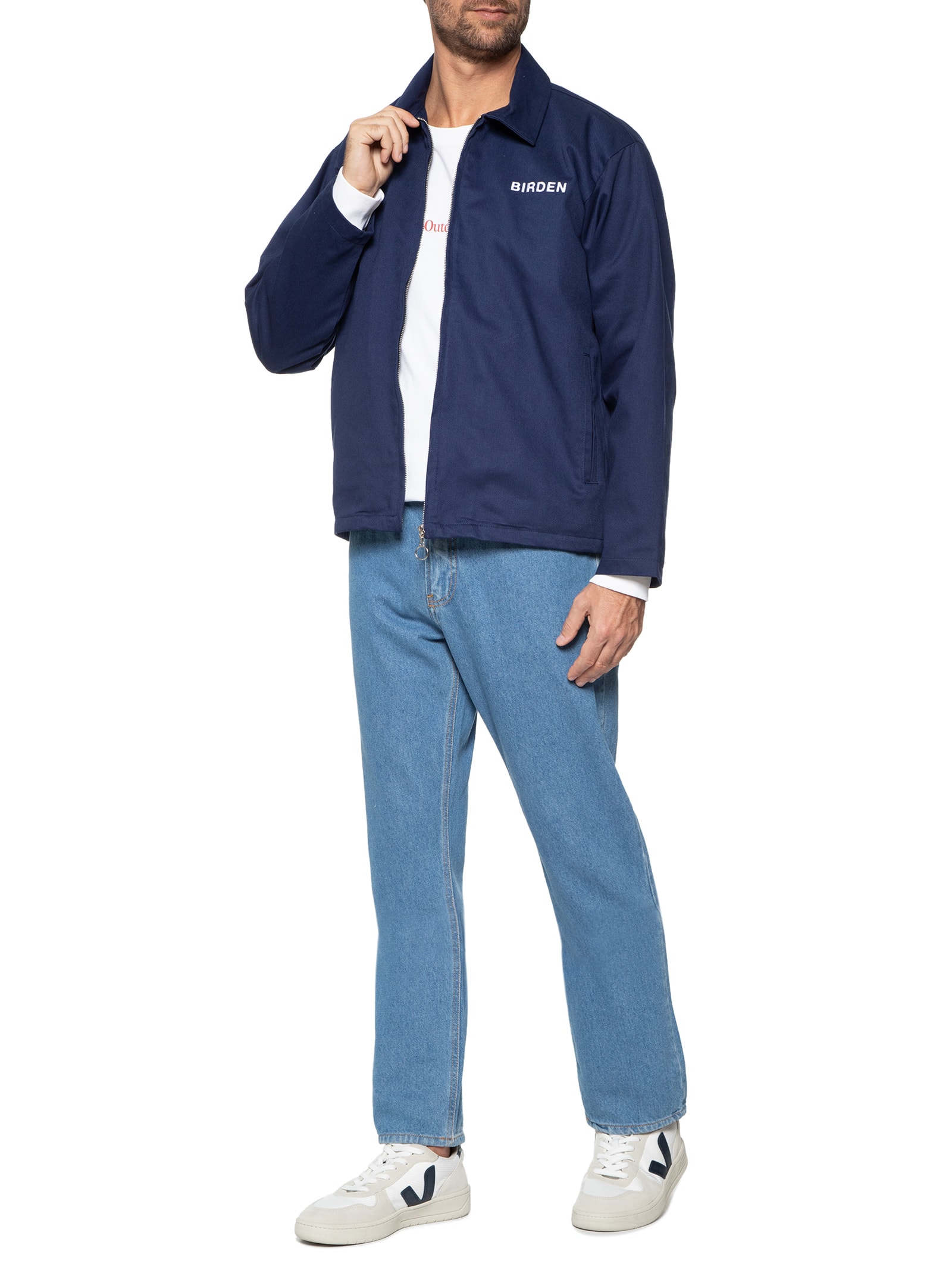 Jaqueta Masculina Boxy Twill Navy - Birden - Azul