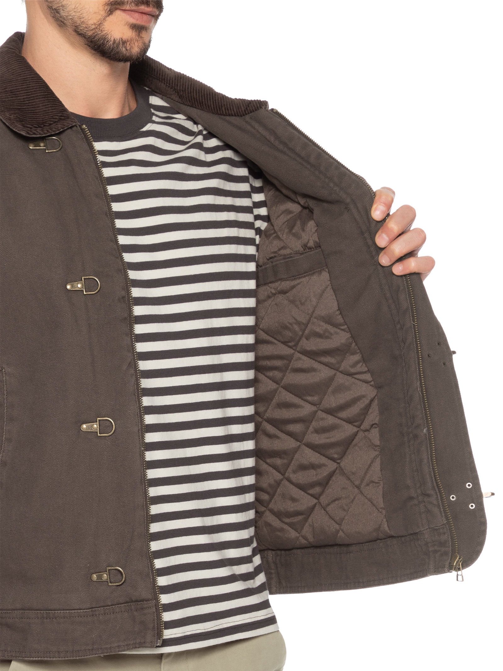 Jaqueta Masculina Canvas Harrington Marrom Cotton On