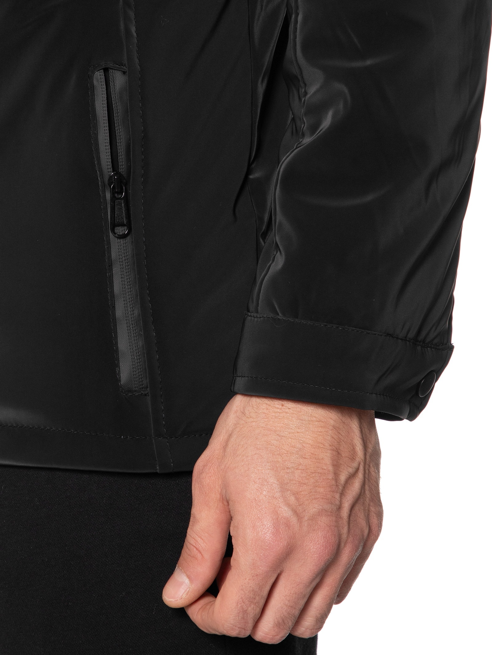 Jaqueta Masculina Casual Básica com Capuz Preto Basiq Men