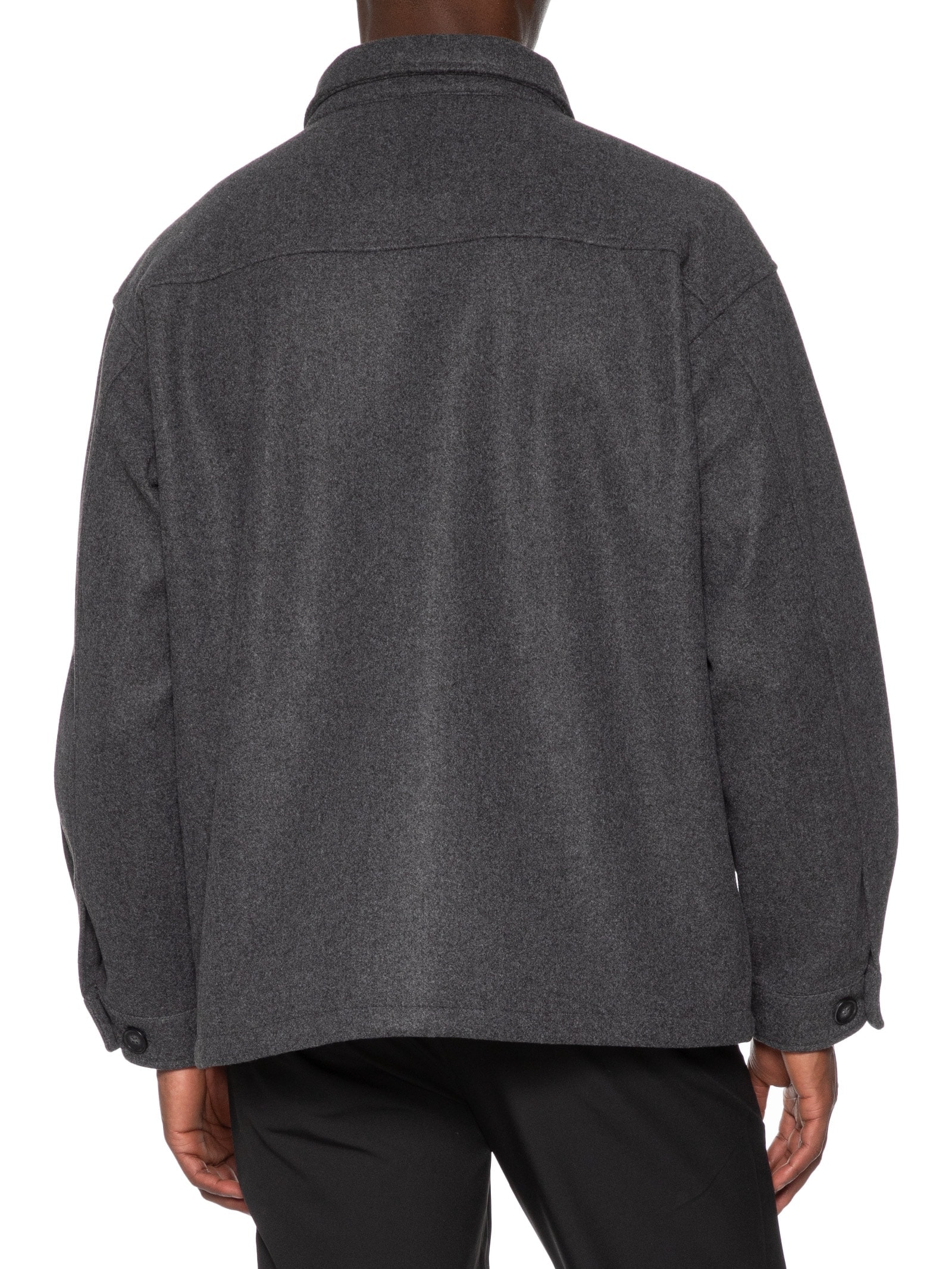 Jaqueta Masculina Casual Com Bolso Cinza Basiq Men