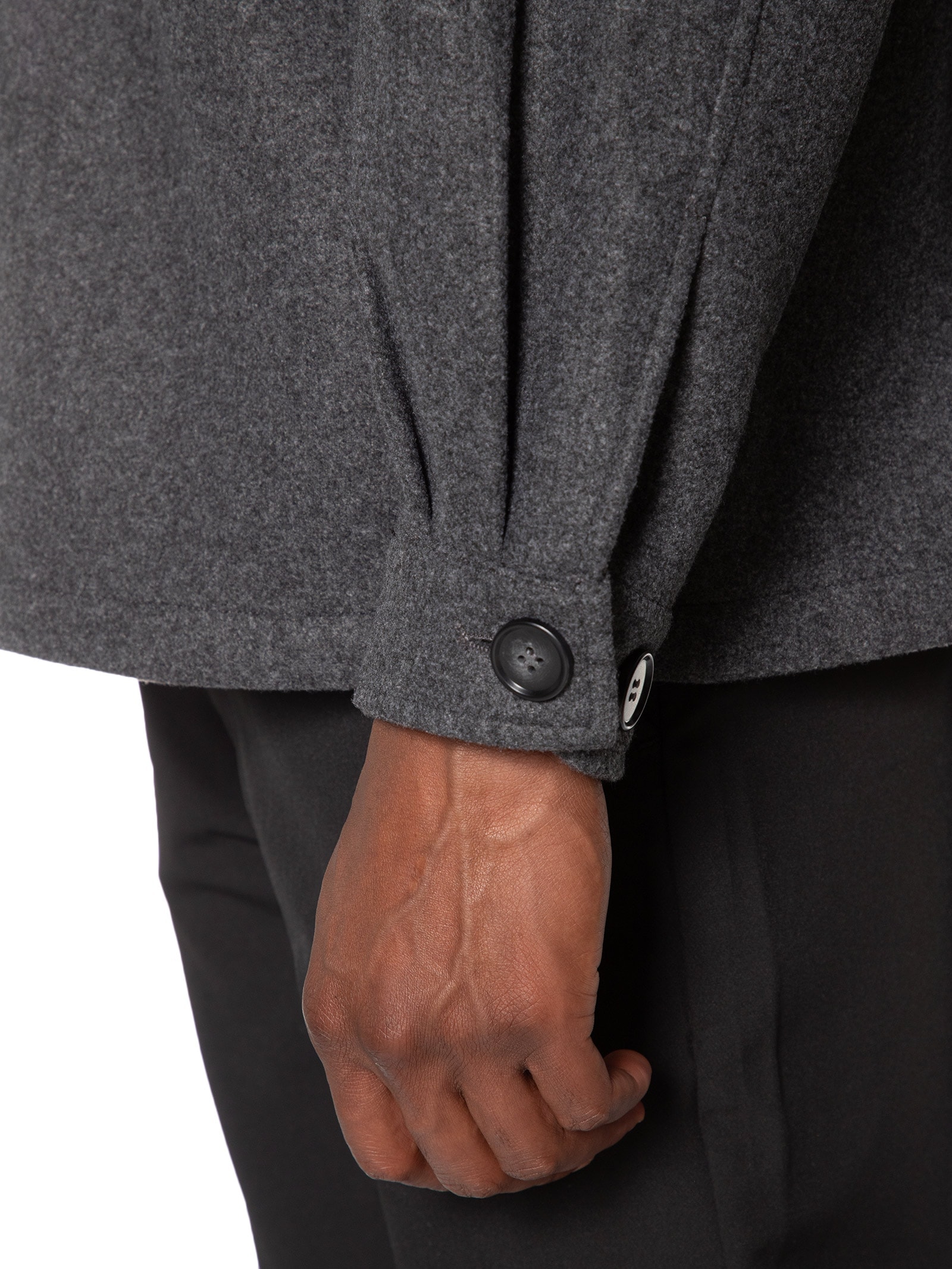 Jaqueta Masculina Casual Com Bolso Cinza Basiq Men