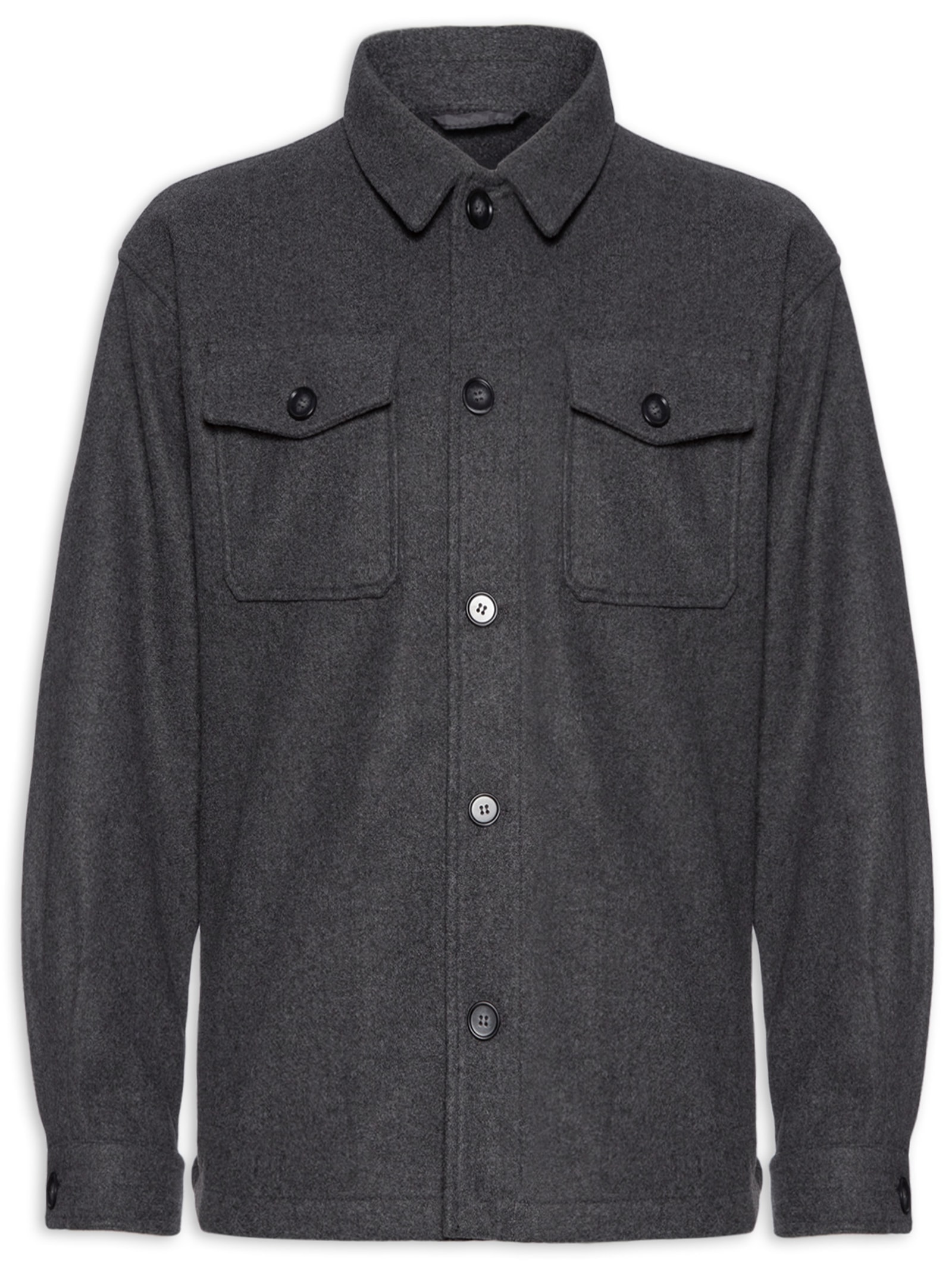 Jaqueta Masculina Casual Com Bolso Cinza Basiq Men